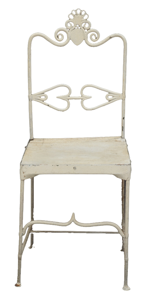 Set of Four Antique Wrought Iron Patio Side Chairs