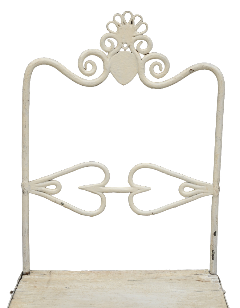 Set of Four Antique Wrought Iron Patio Side Chairs