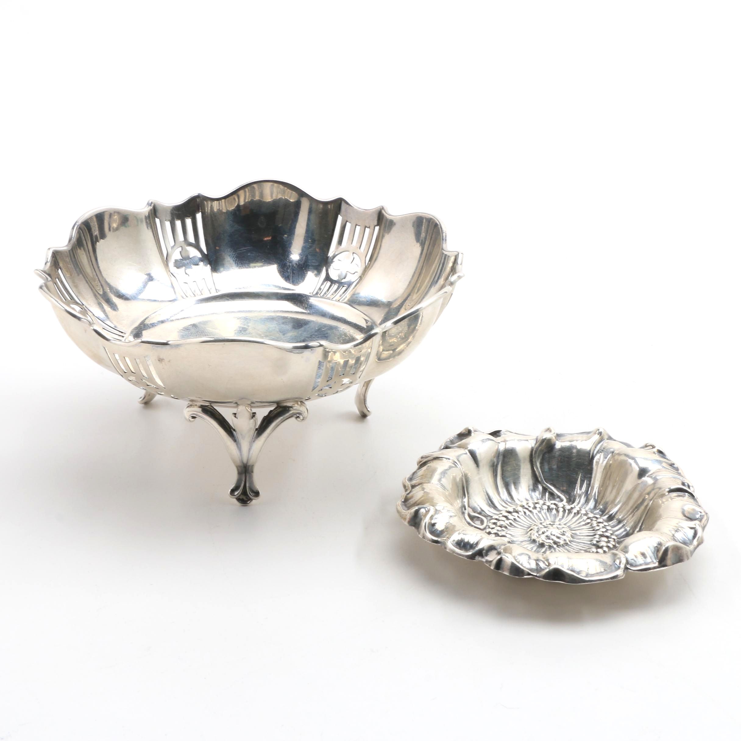 Gorham and Alexander Clark Sterling Silver Nut Dishes