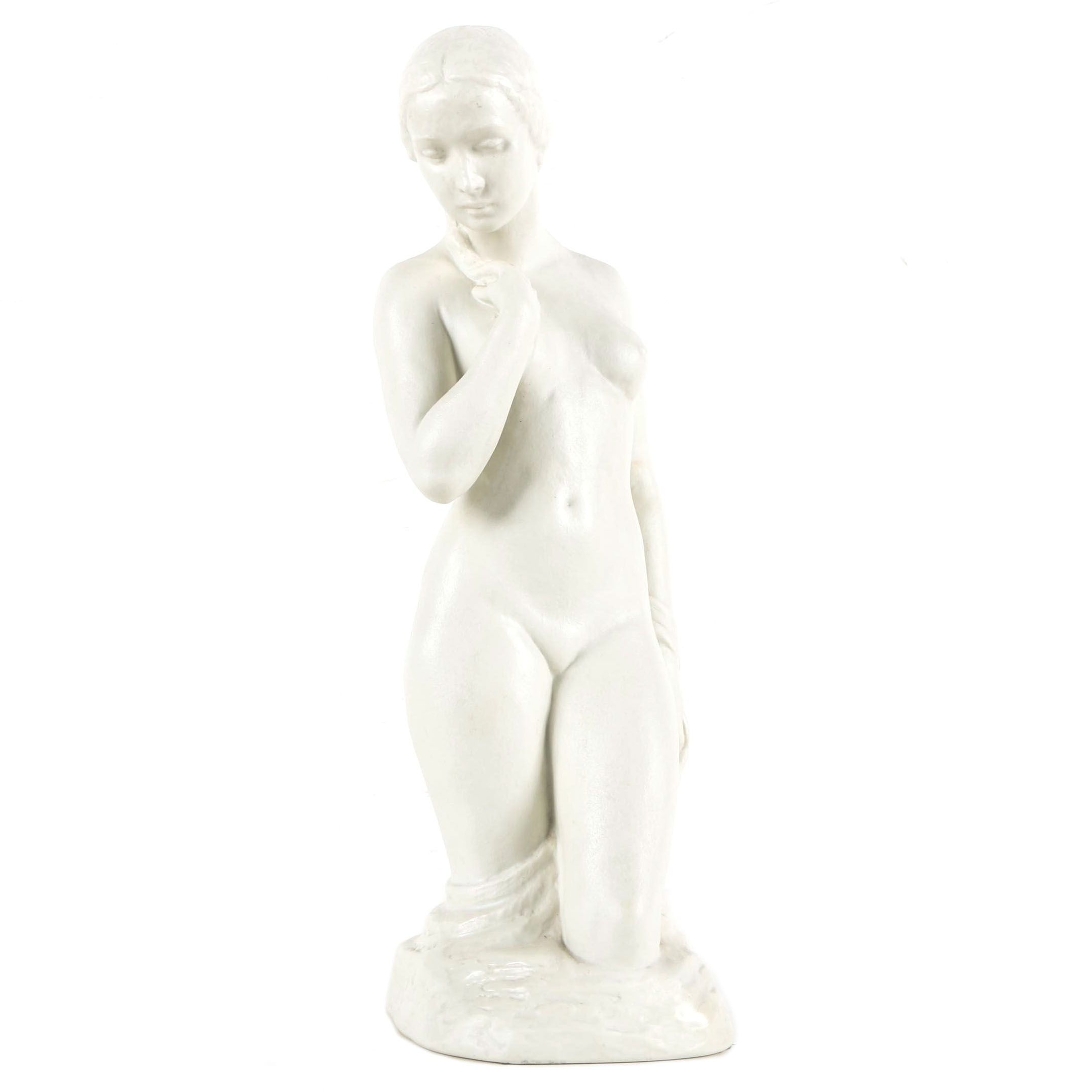 Rosenthal Porcelain Sculpture After Rudolf Kaesbach's "Sinnende"