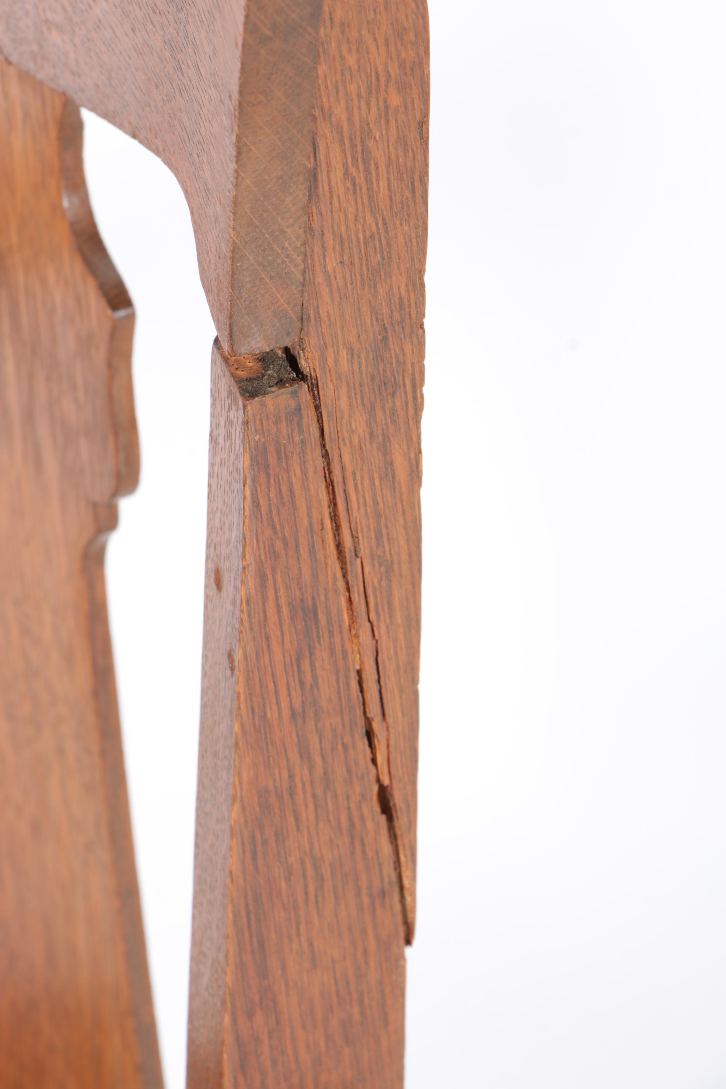 Rococo Revival Style Tiger Oak Armchair