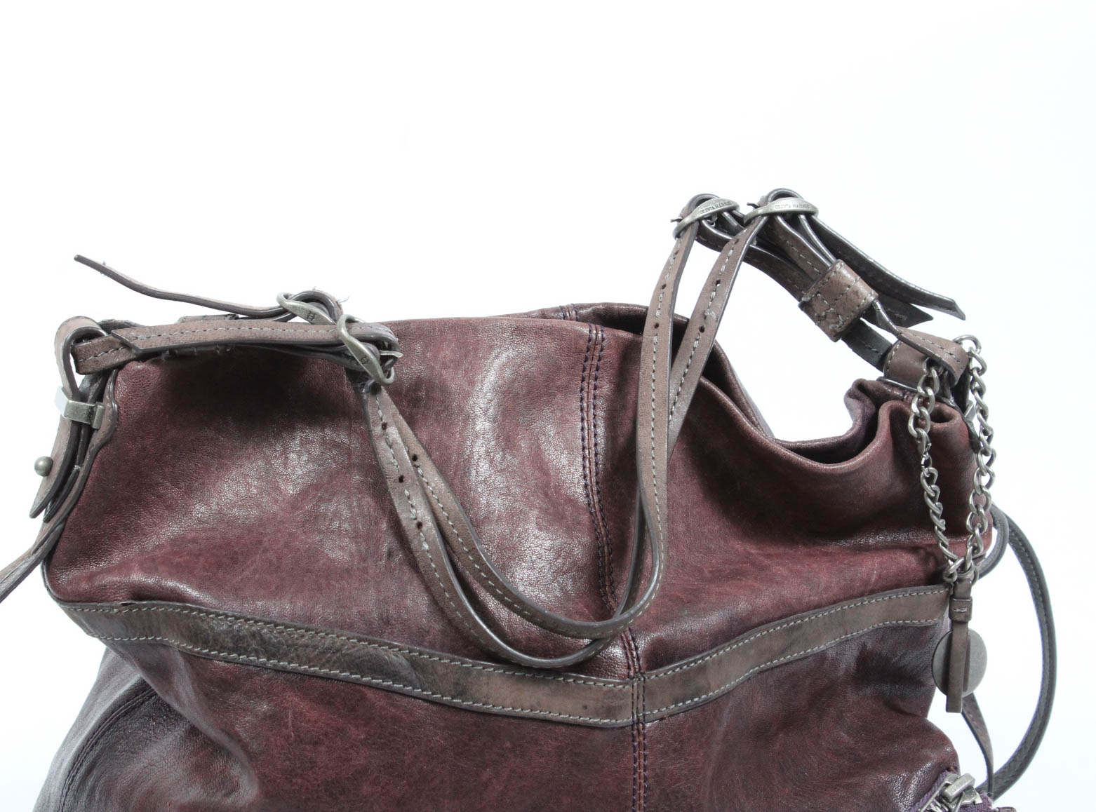 Olivia Harris by Joy Gryson Brown Leather Shoulder Bag