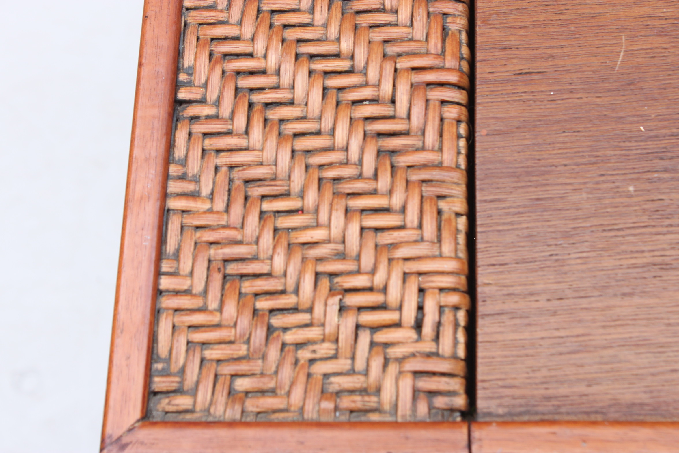 Rattan and Birch Desk