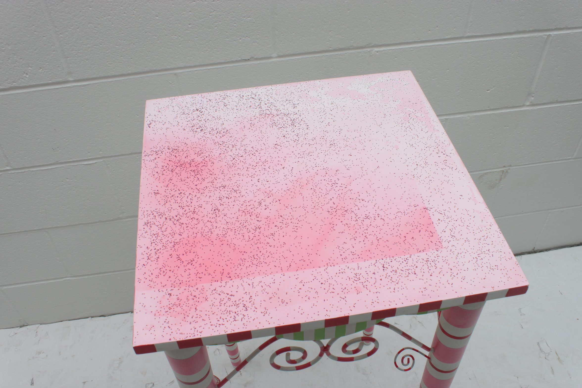 "Glitterville" Painted Wood Accent Table by Department 56