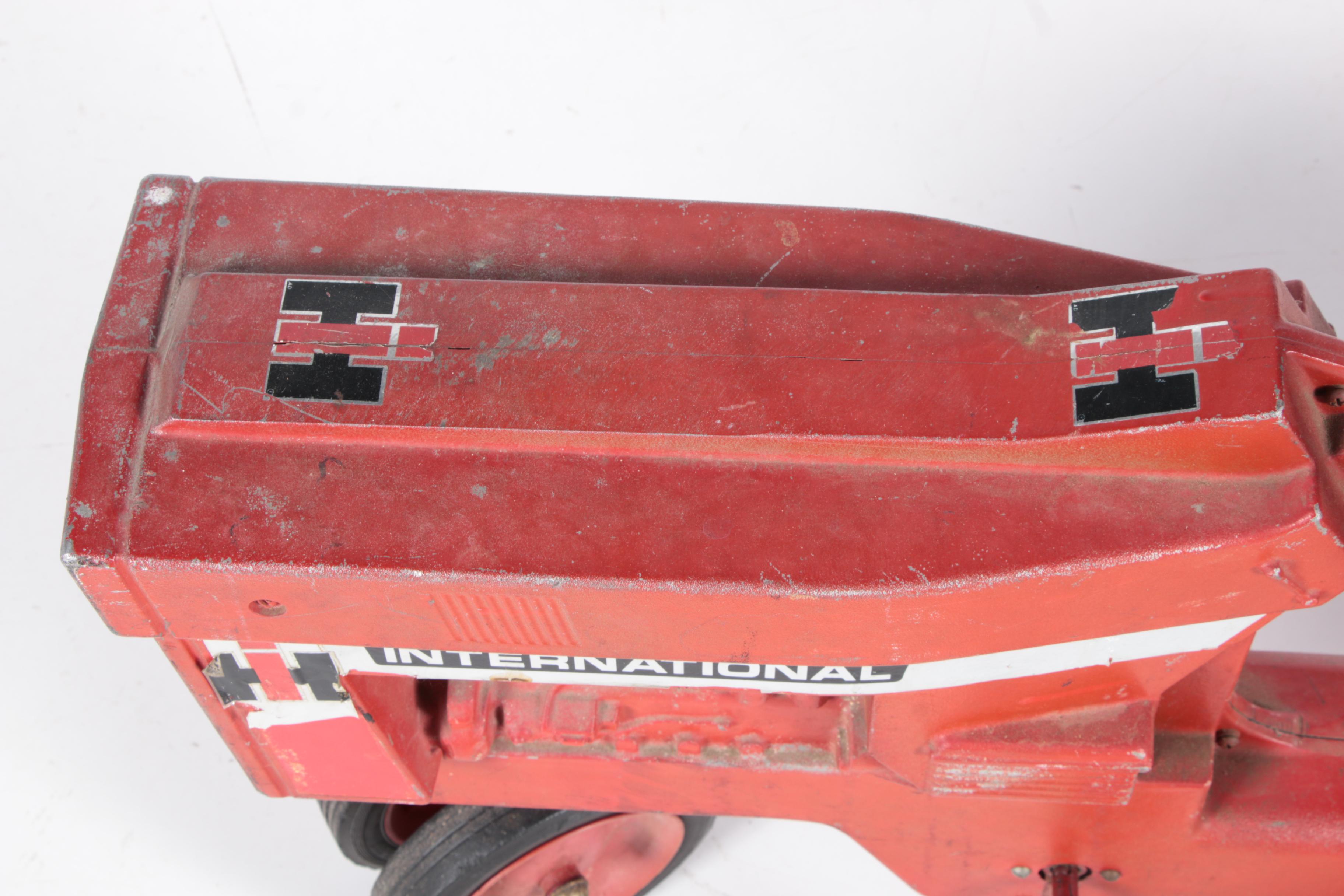 1970s Ertl International Harvester Tractor Pedal Car with Wagon