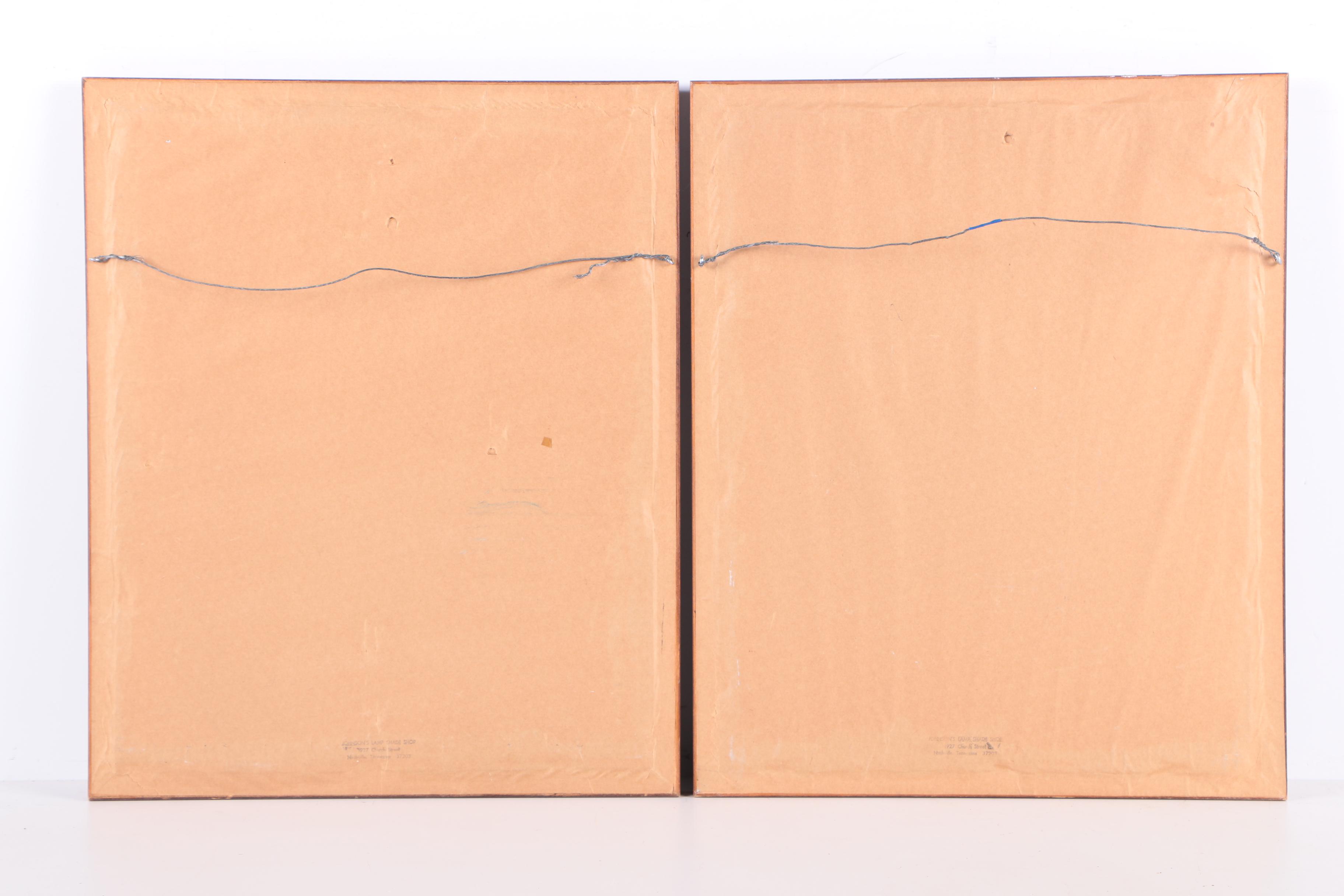 Two Nestor Frugé Watercolor Paintings on Paper of European Street Scenes