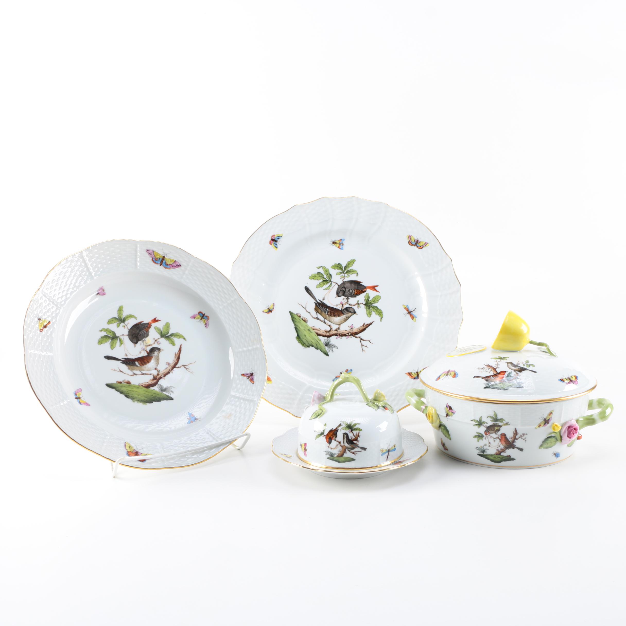 Herend "Rothschild Bird" Tableware and Serveware