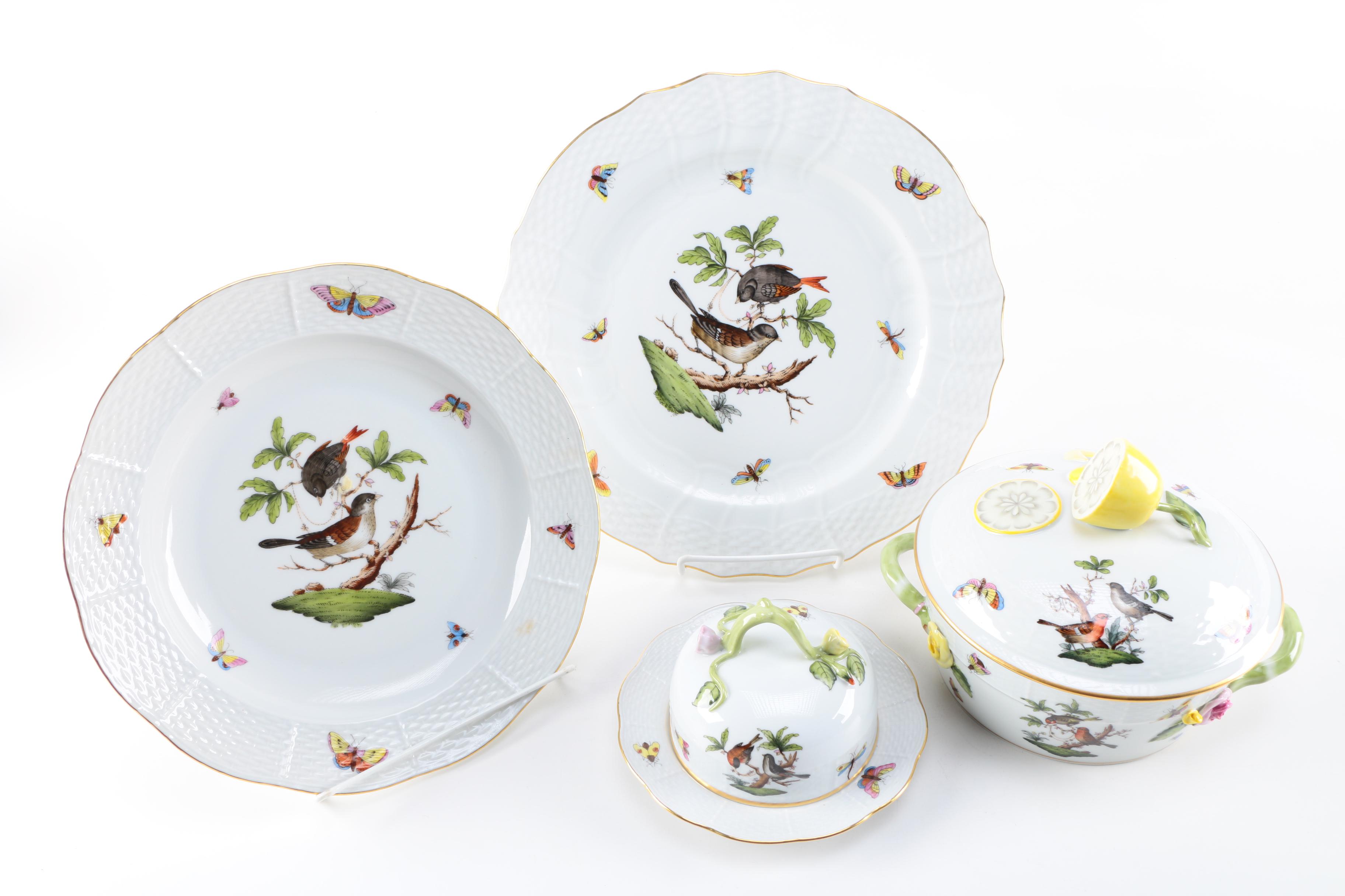 Herend "Rothschild Bird" Tableware and Serveware