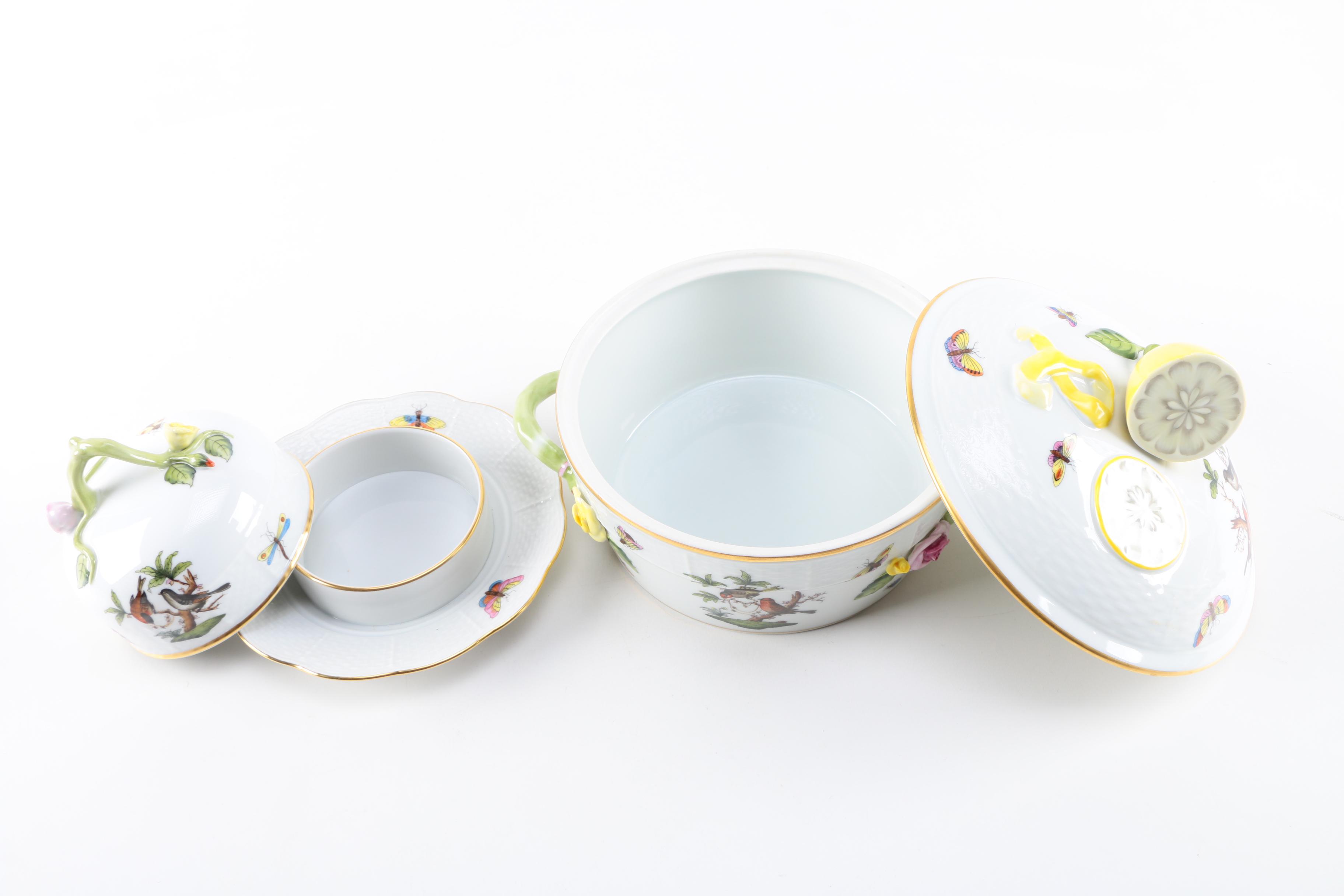 Herend "Rothschild Bird" Tableware and Serveware