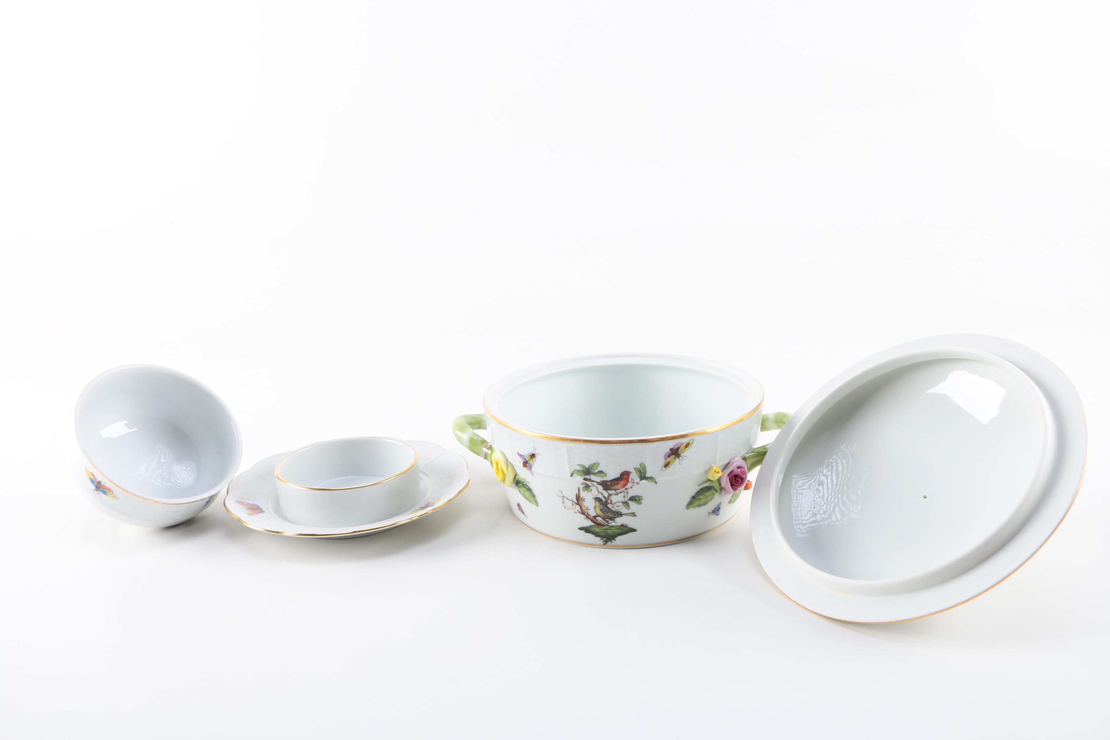 Herend "Rothschild Bird" Tableware and Serveware
