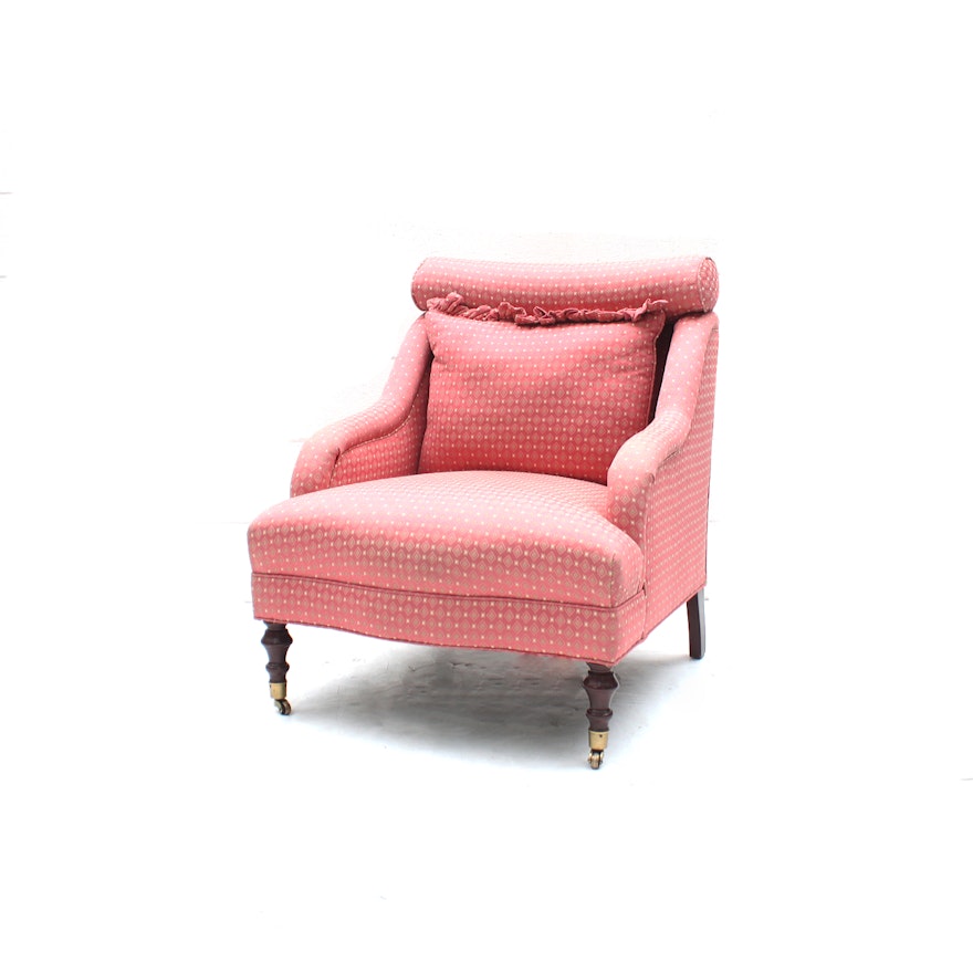 Pink Upholstered Armchair