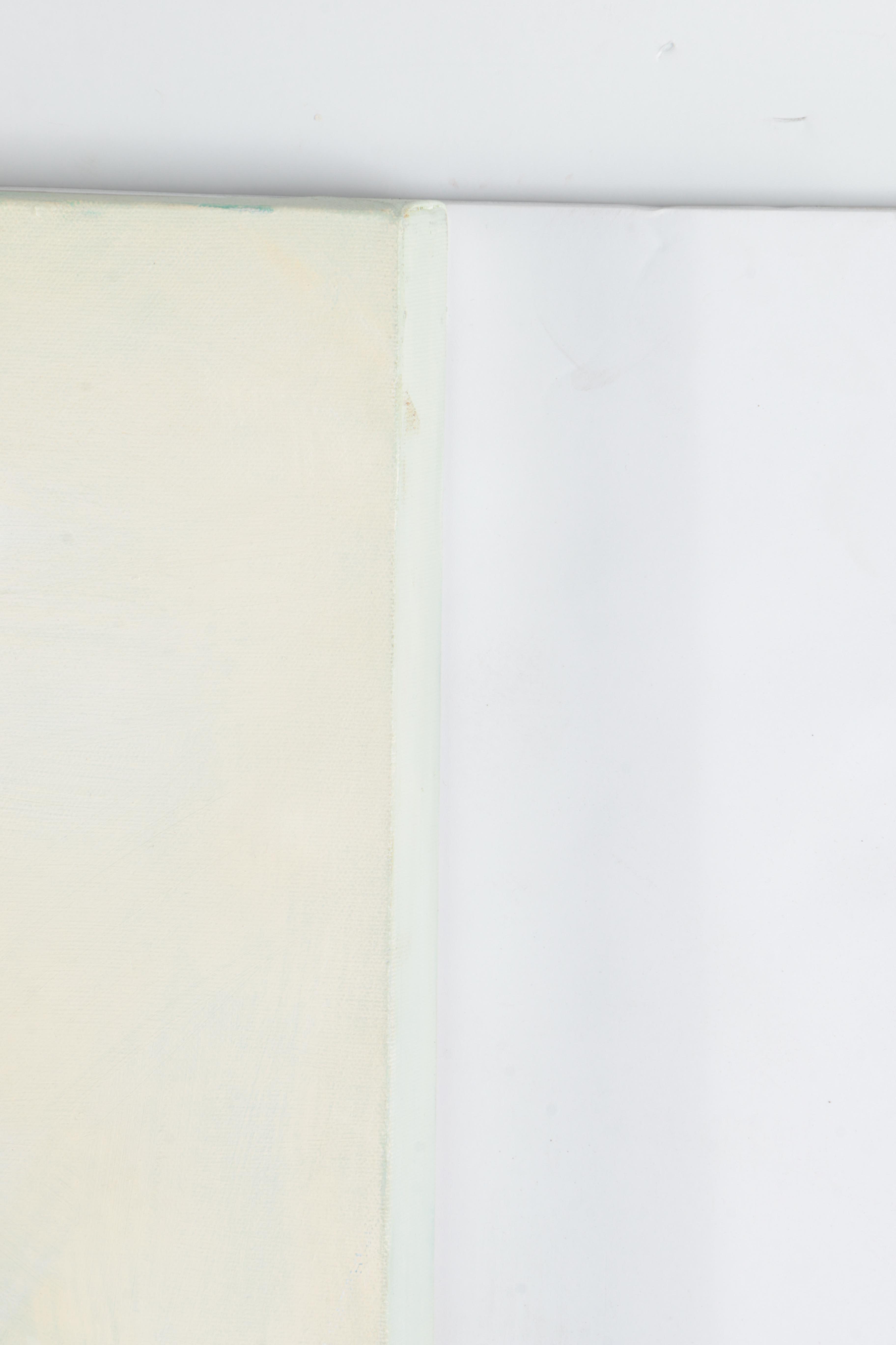 Acrylic Painting on Canvas of Flowers on a Bench