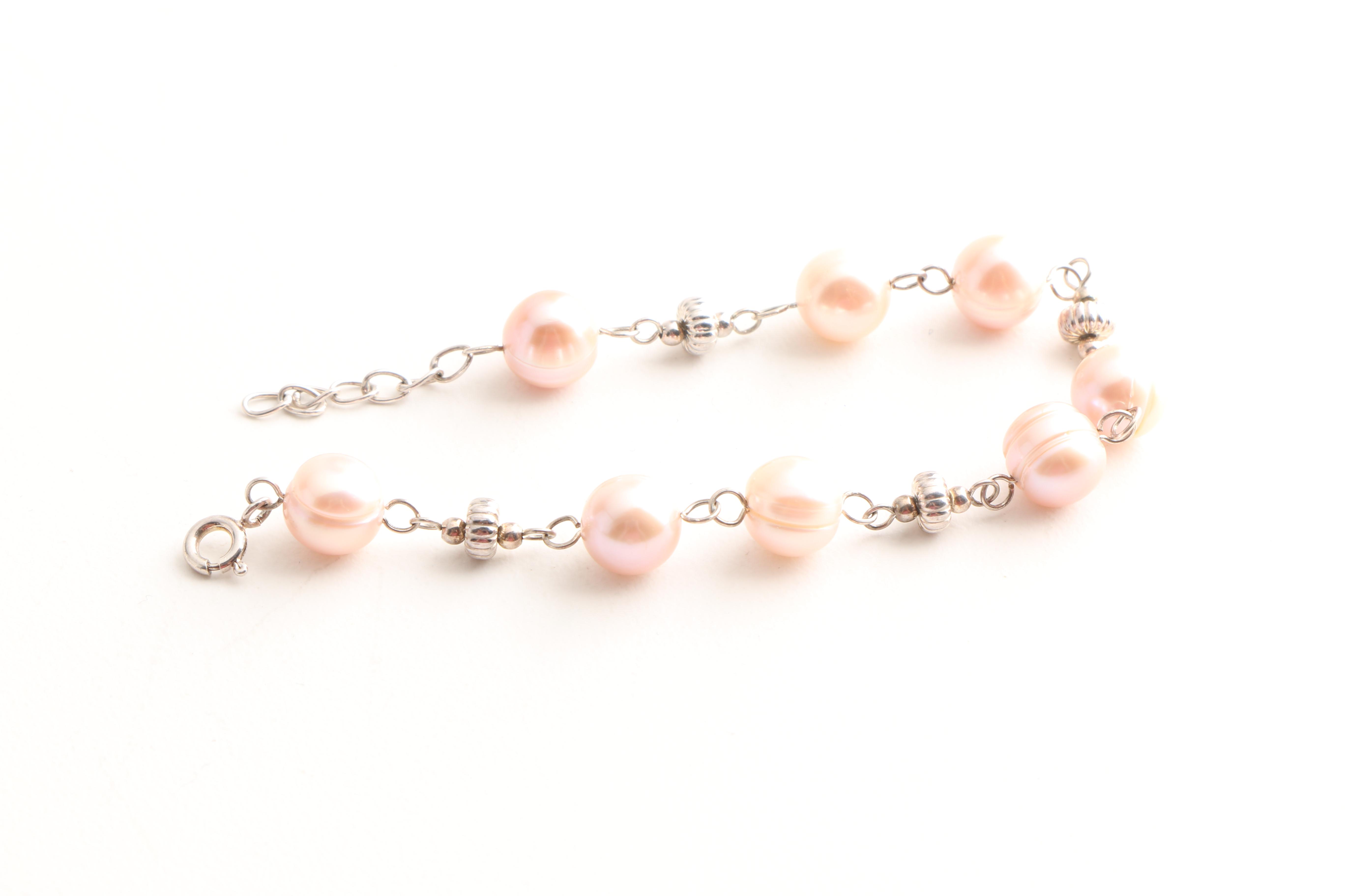 Sterling Silver Cultured Pearl Jewelry Including Honora