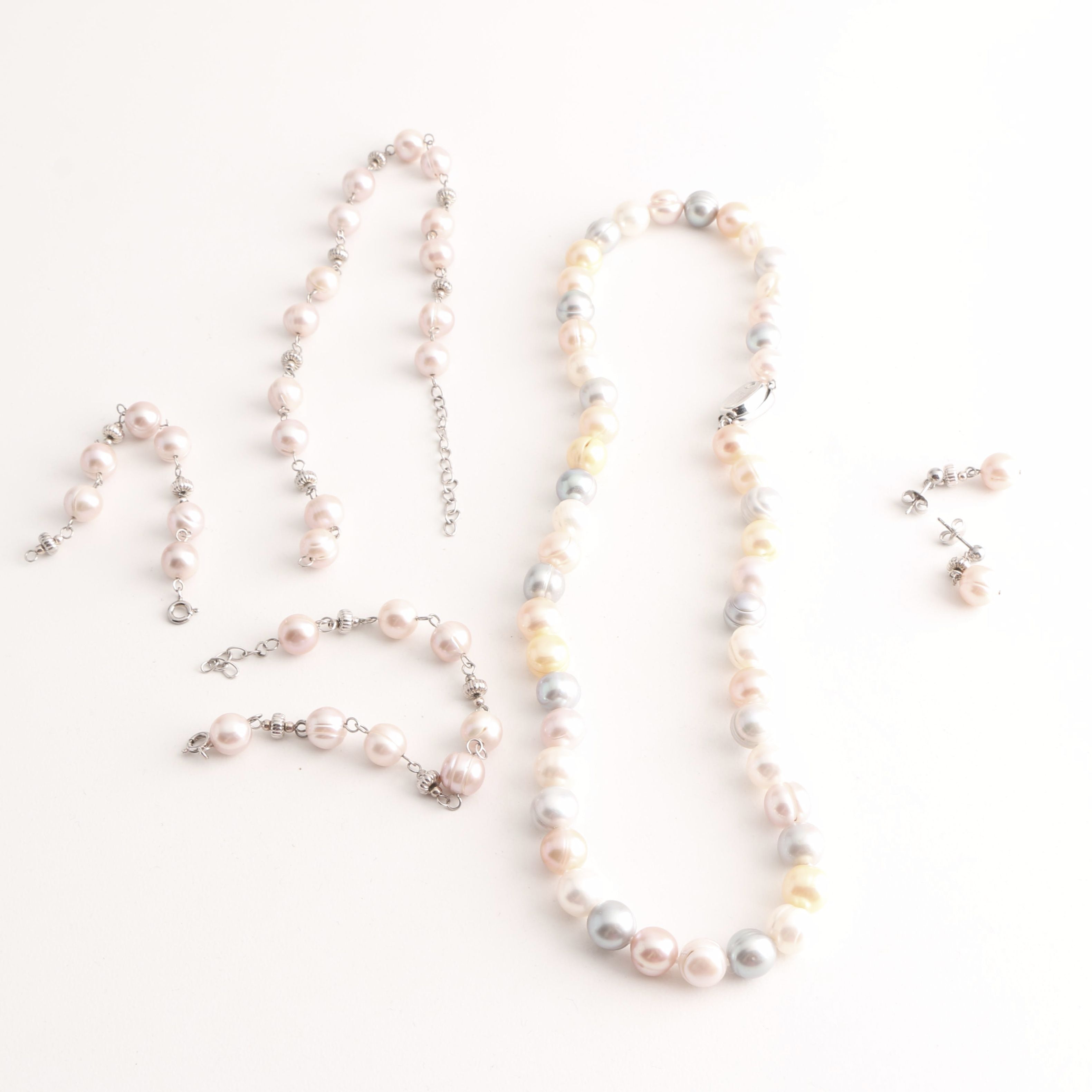 Sterling Silver Cultured Pearl Jewelry Including Honora