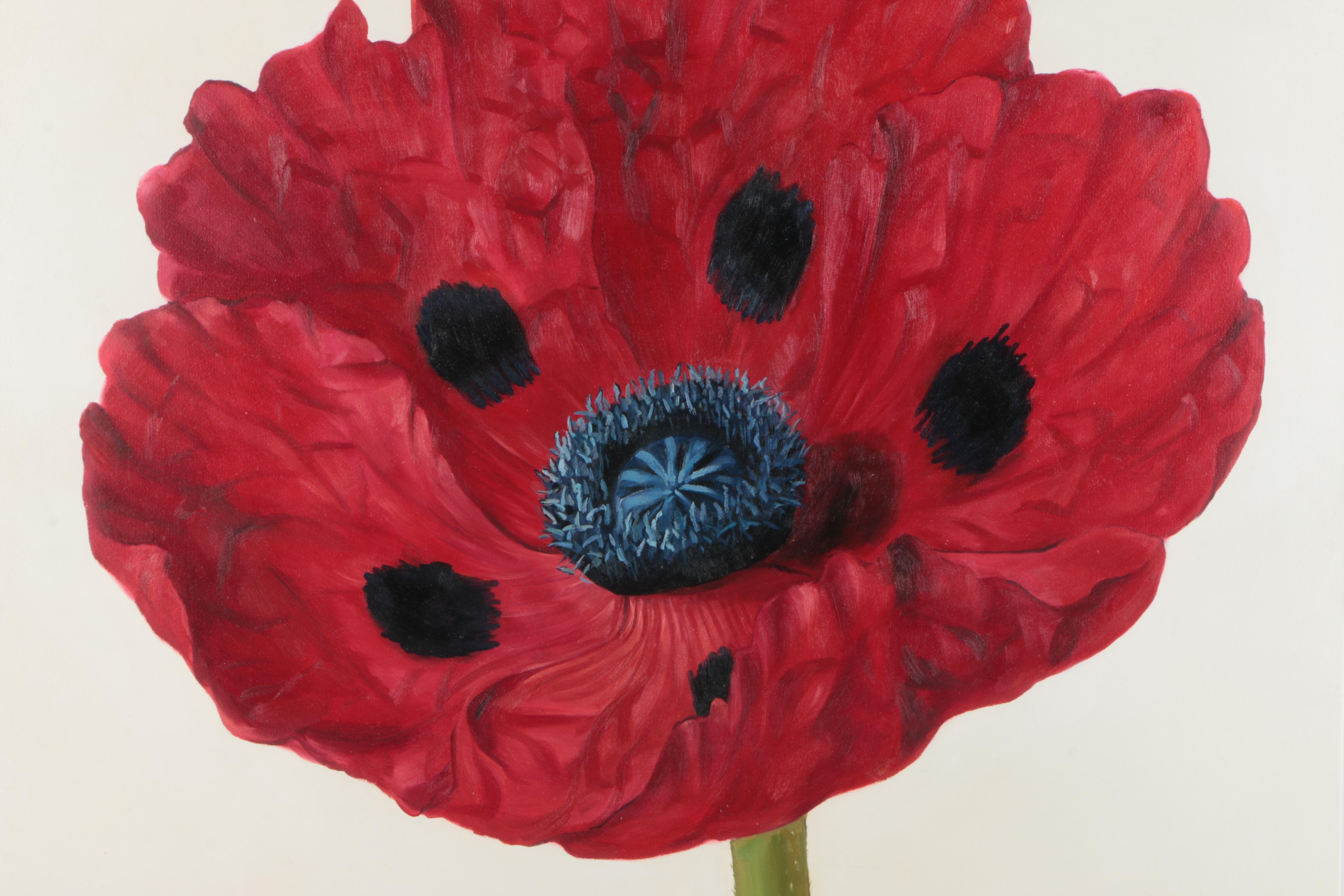 Dutch Touch Art Company Oil Painting on Canvas of Poppy Flower