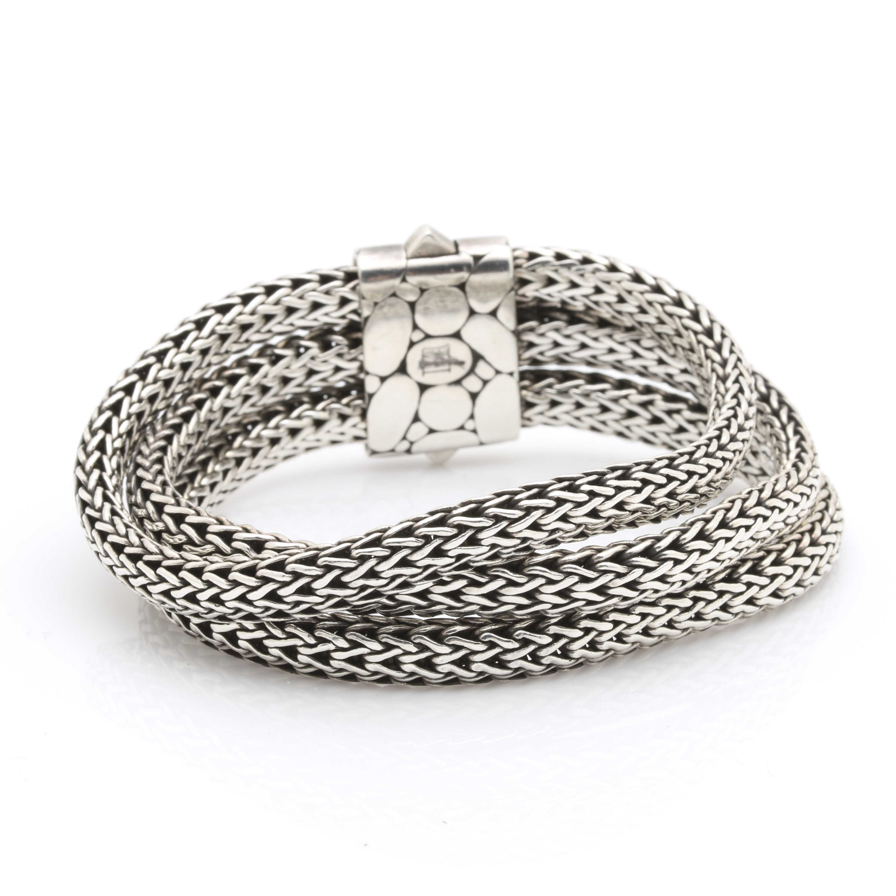 John Hardy "Kali" Three Strand Sterling Bracelet