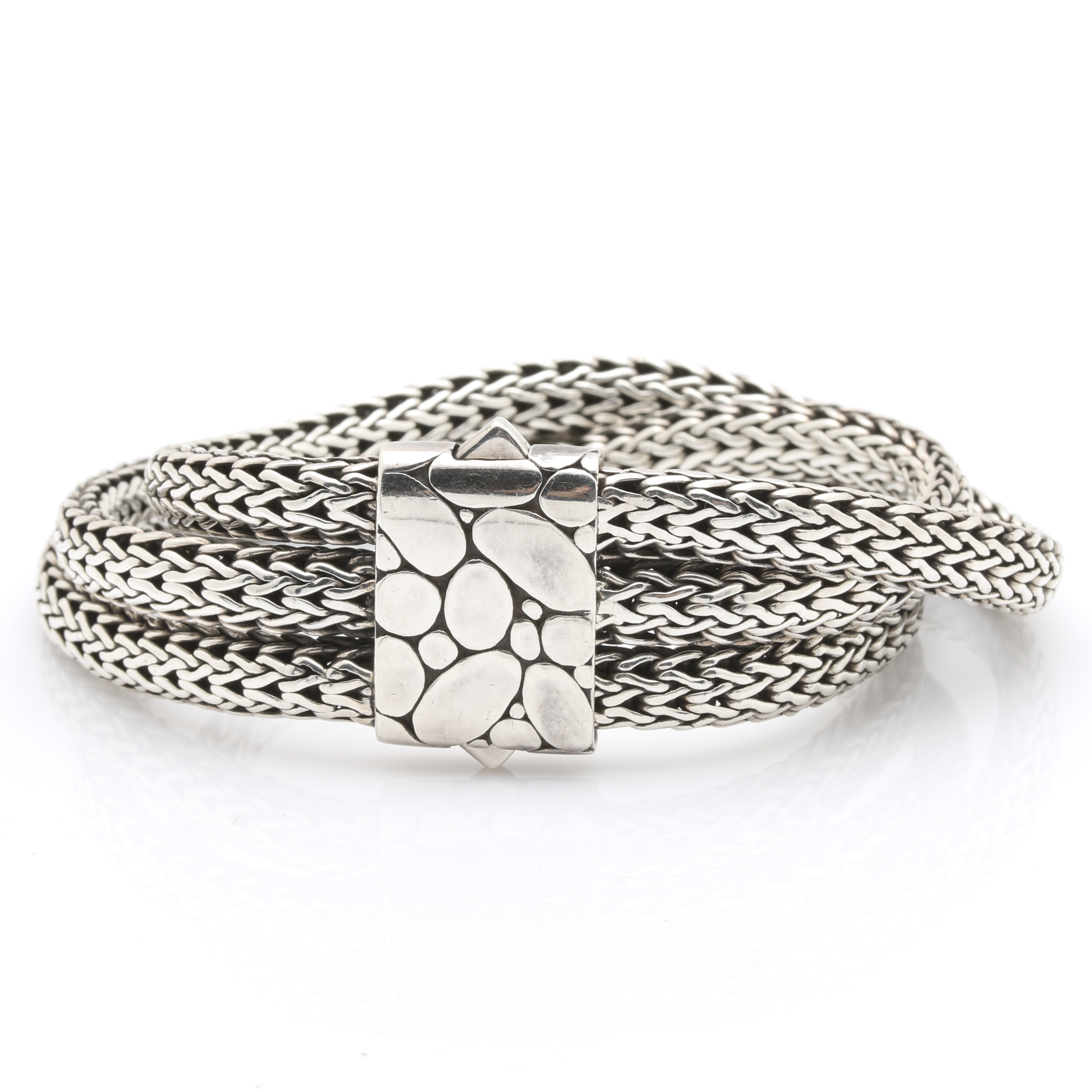 John Hardy "Kali" Three Strand Sterling Bracelet