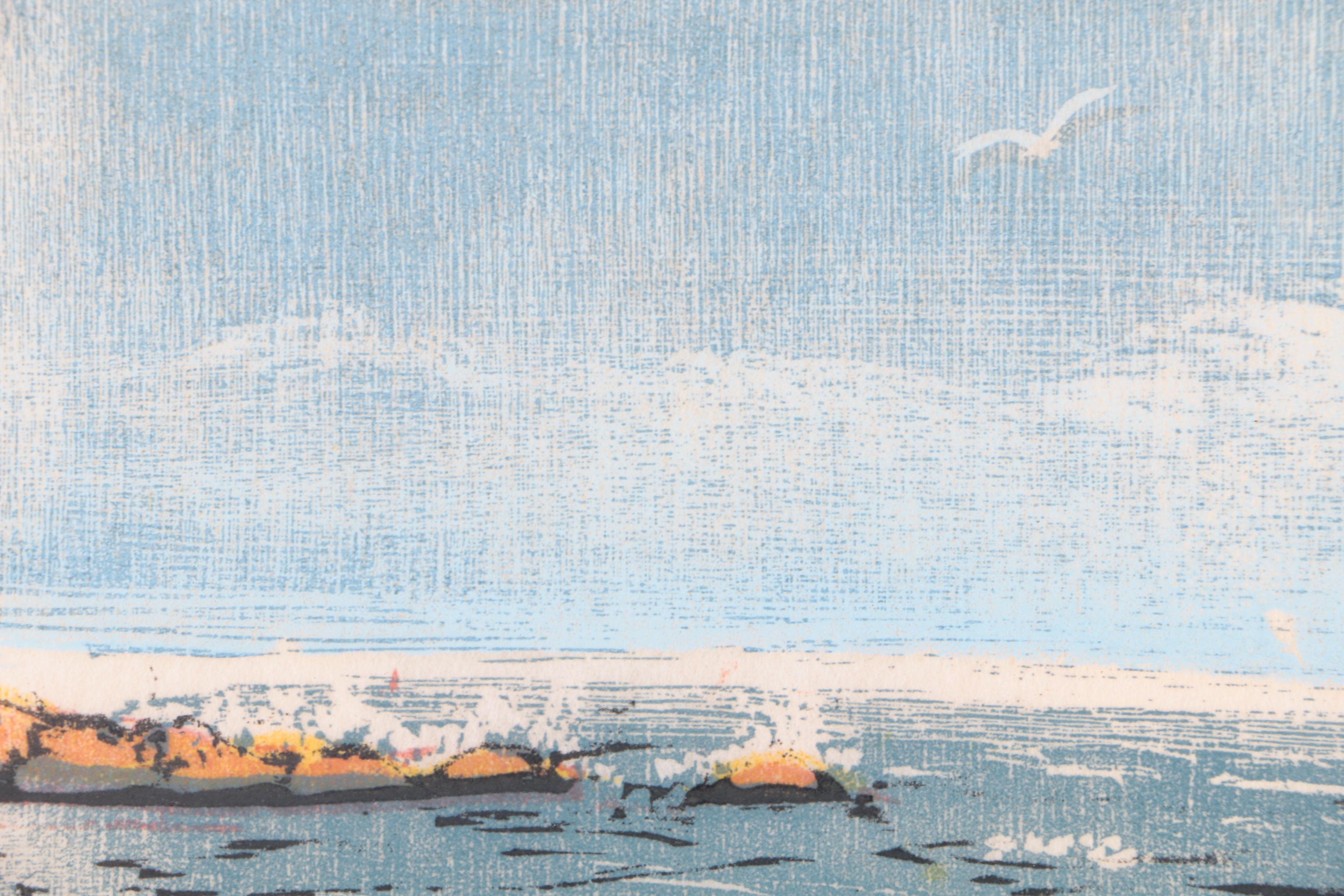 Tapio Haili Limited Edition Serigraph on Paper of Ship Scene