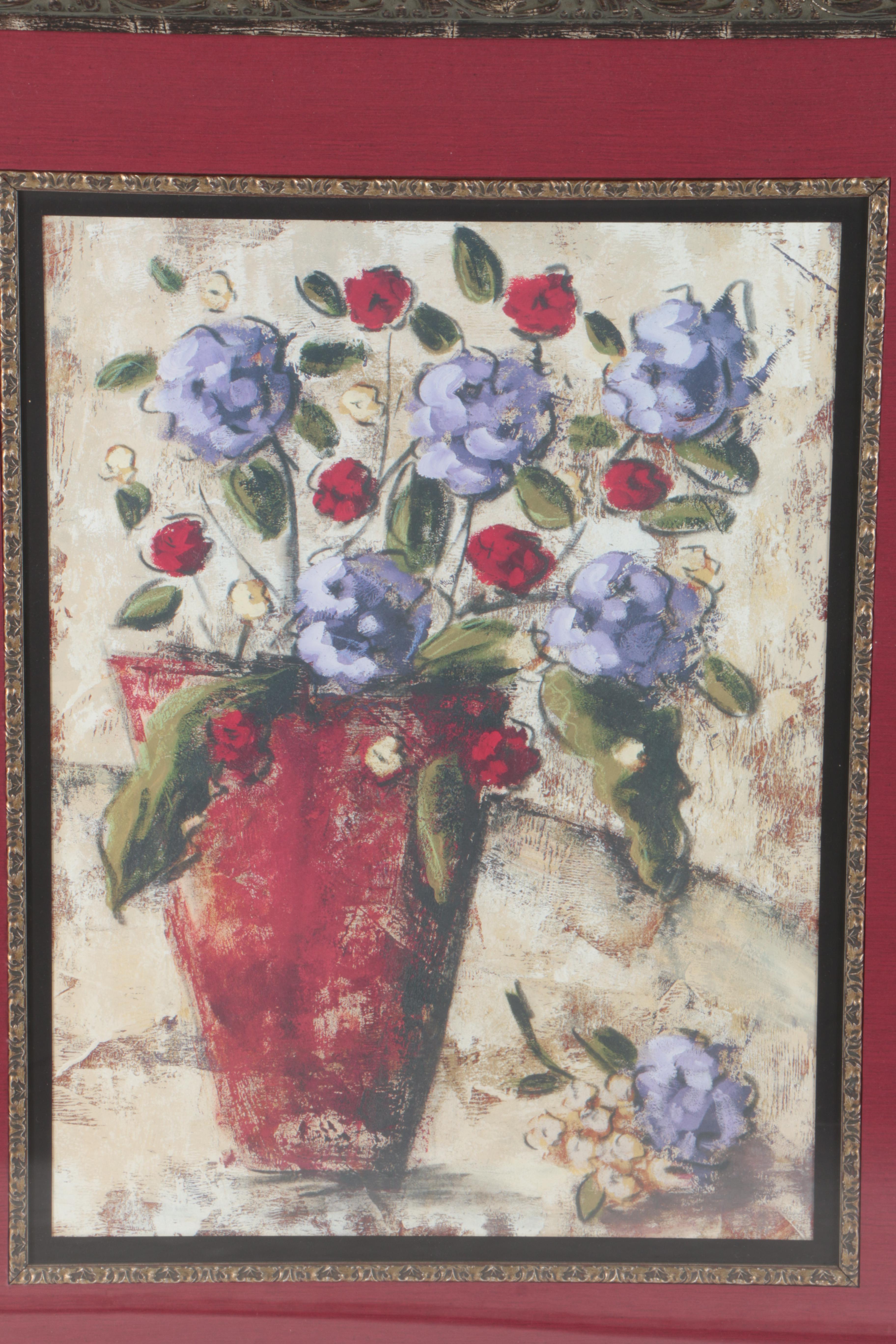 Offset Lithograph After Painting of Floral Still Life