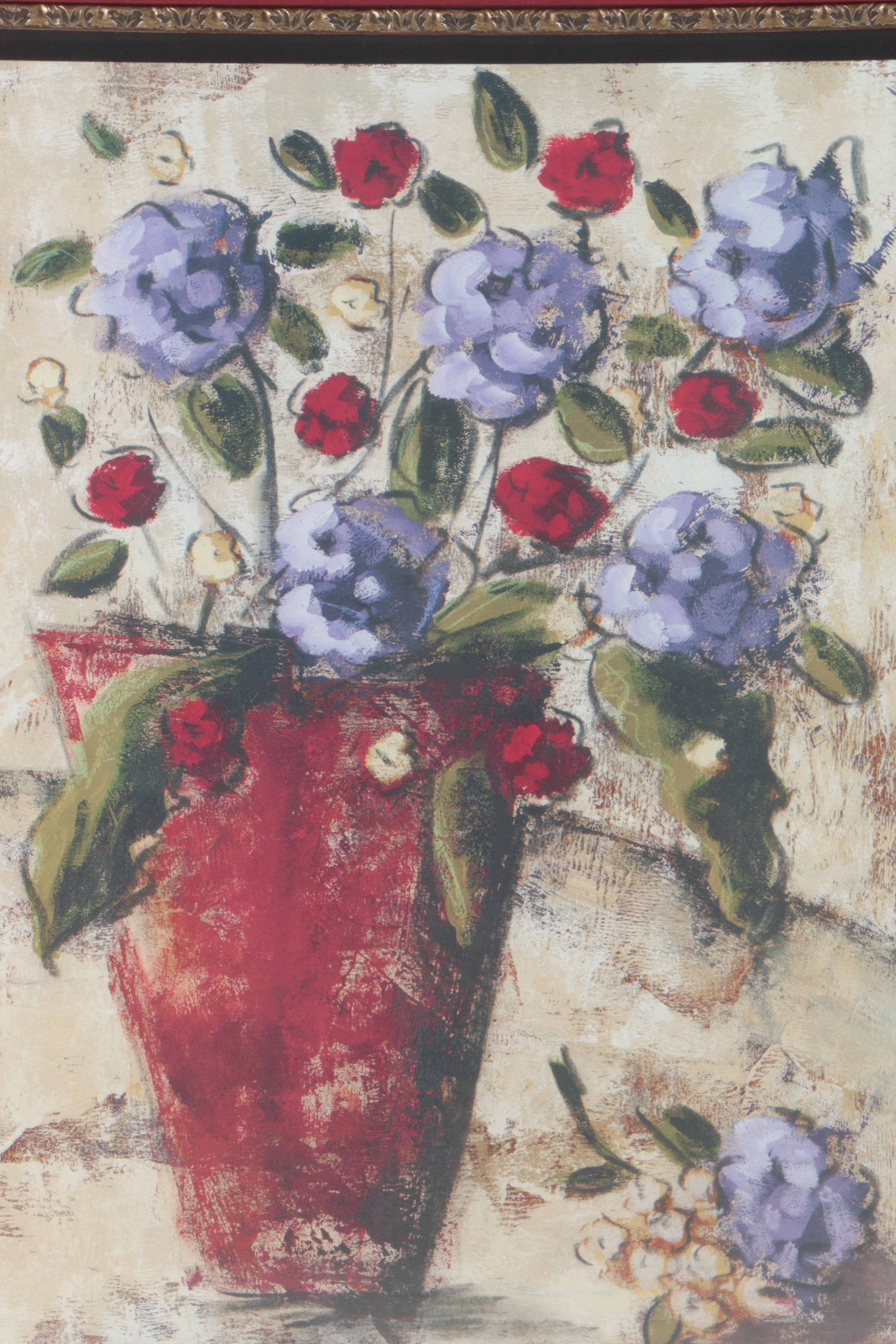 Offset Lithograph After Painting of Floral Still Life