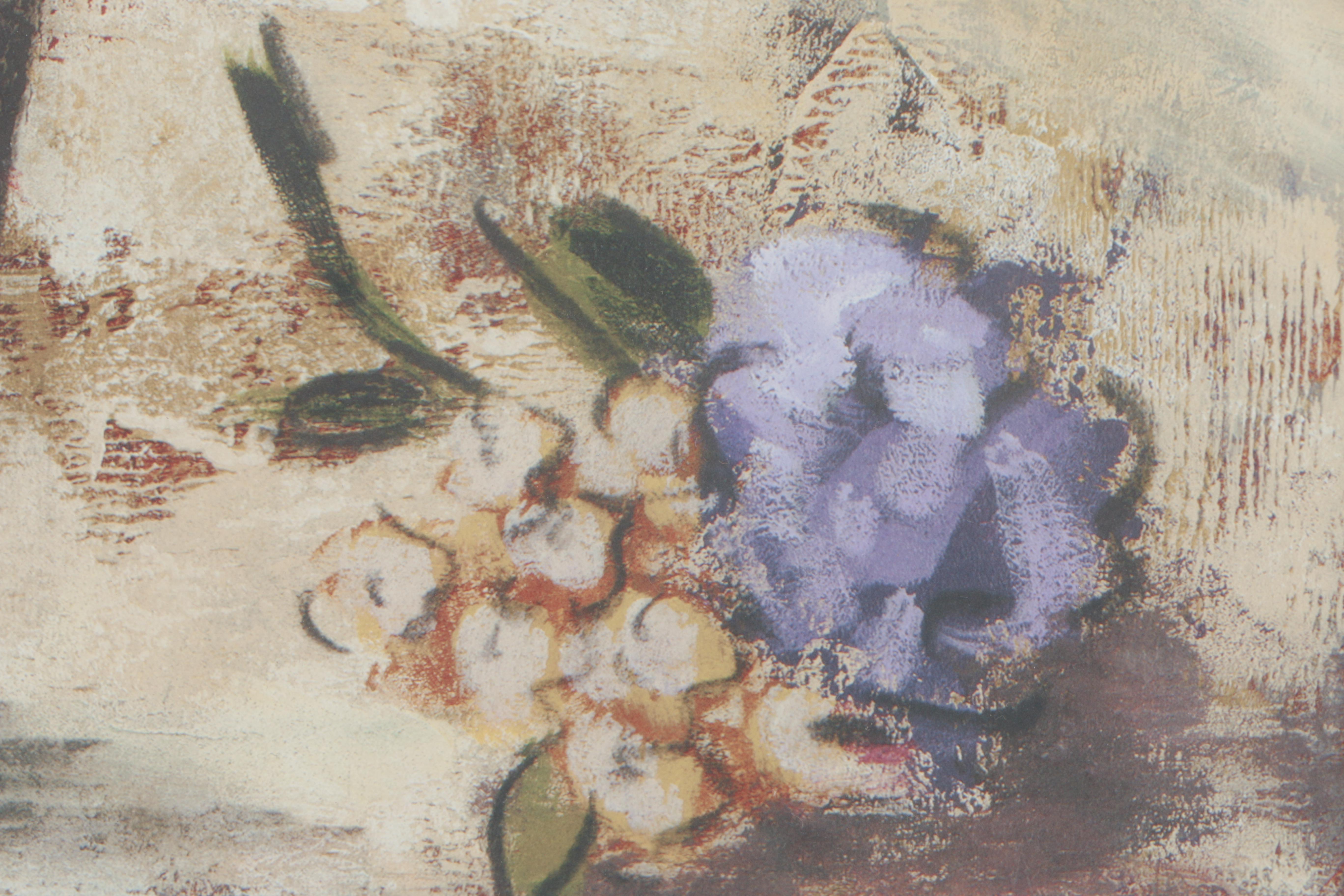Offset Lithograph After Painting of Floral Still Life