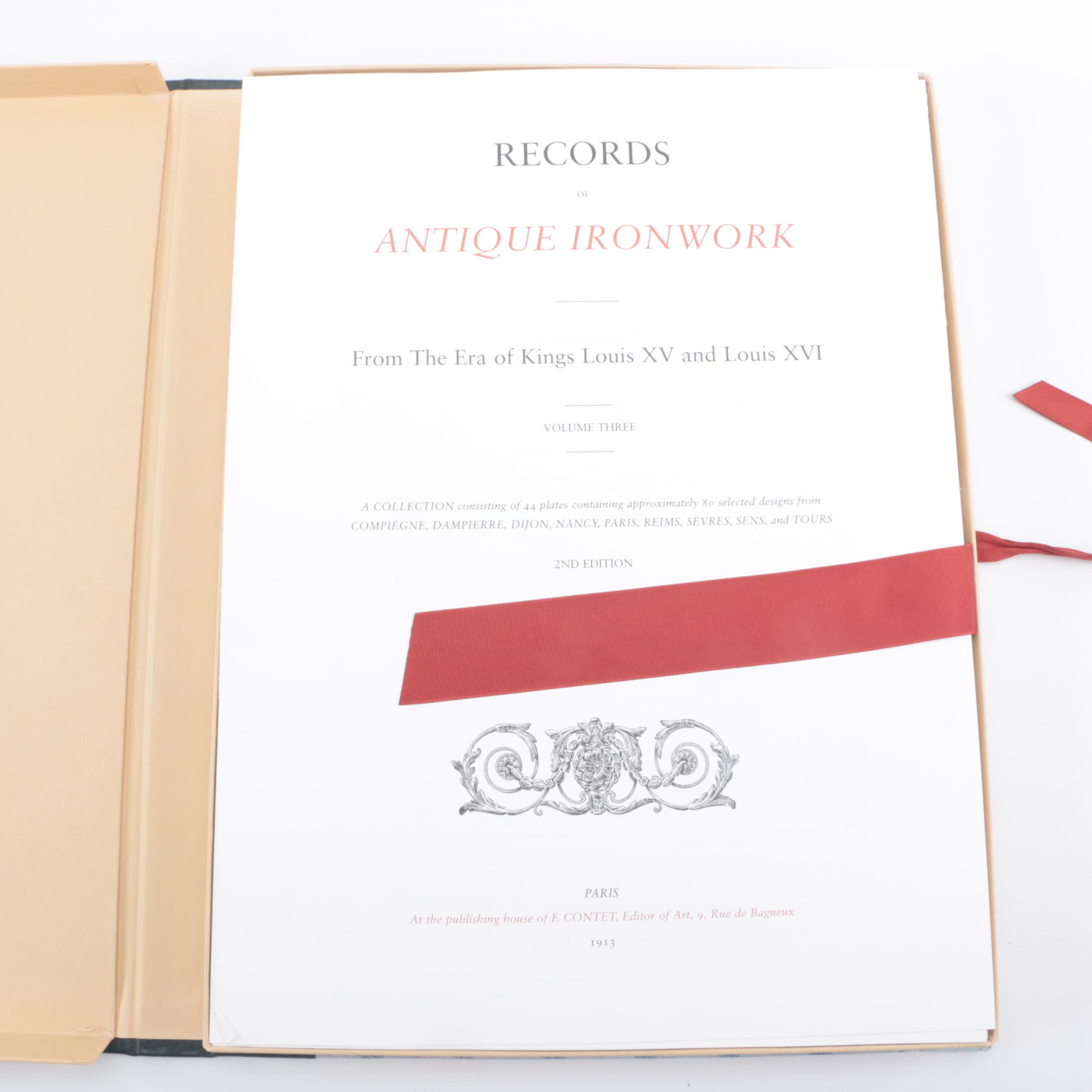 1998 Reprint of 1913 "Records of Antique Ironwork"