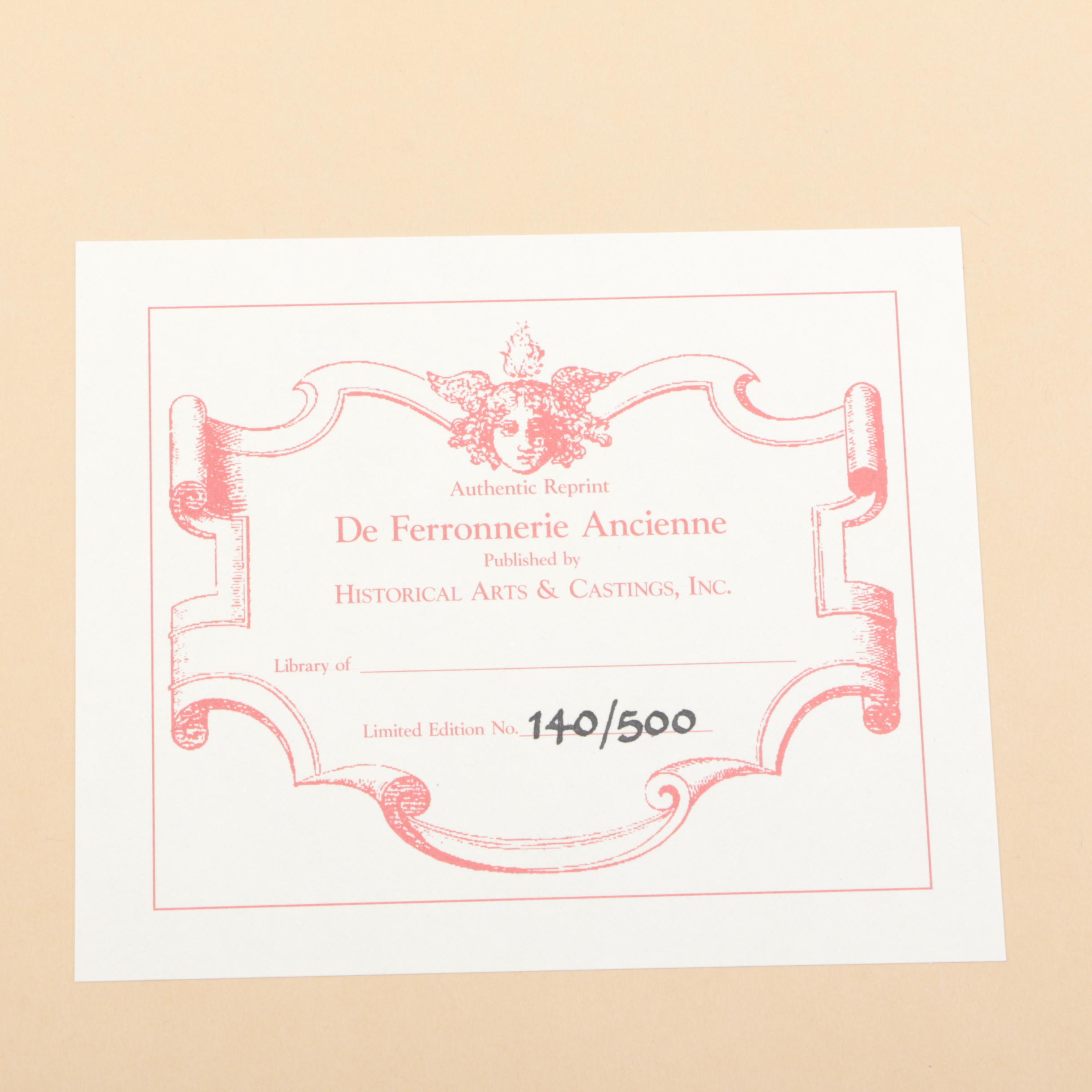 1998 Reprint of 1913 "Records of Antique Ironwork"