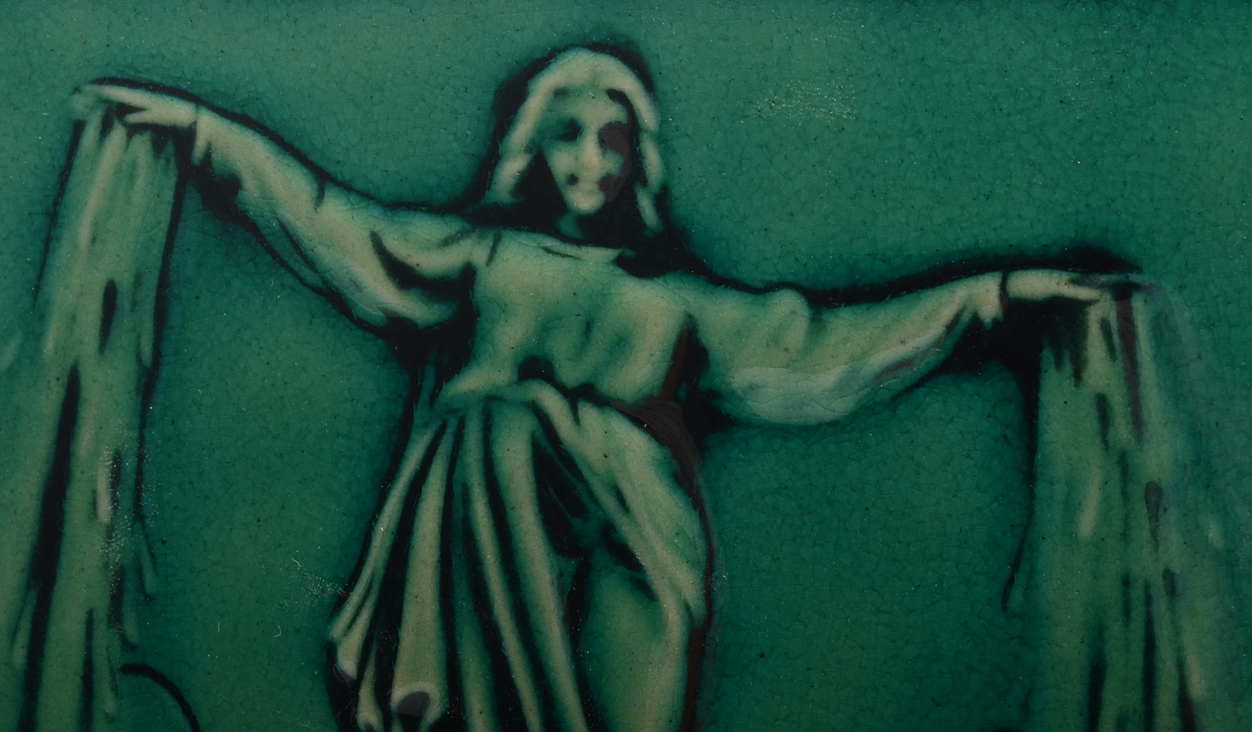 Rookwood Art Pottery Cincinnati Emerald Isle Fountain Square Tile