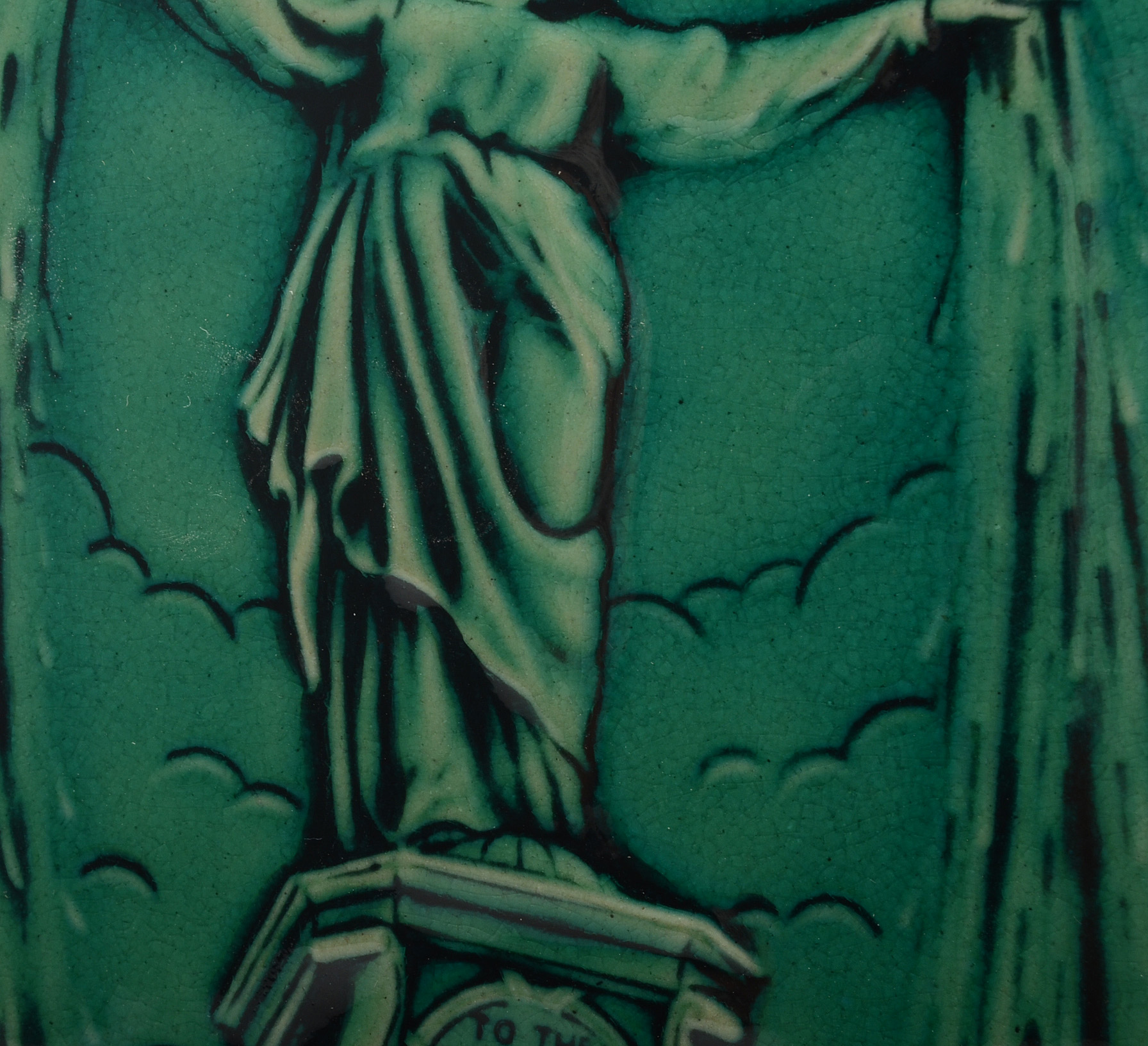 Rookwood Art Pottery Cincinnati Emerald Isle Fountain Square Tile