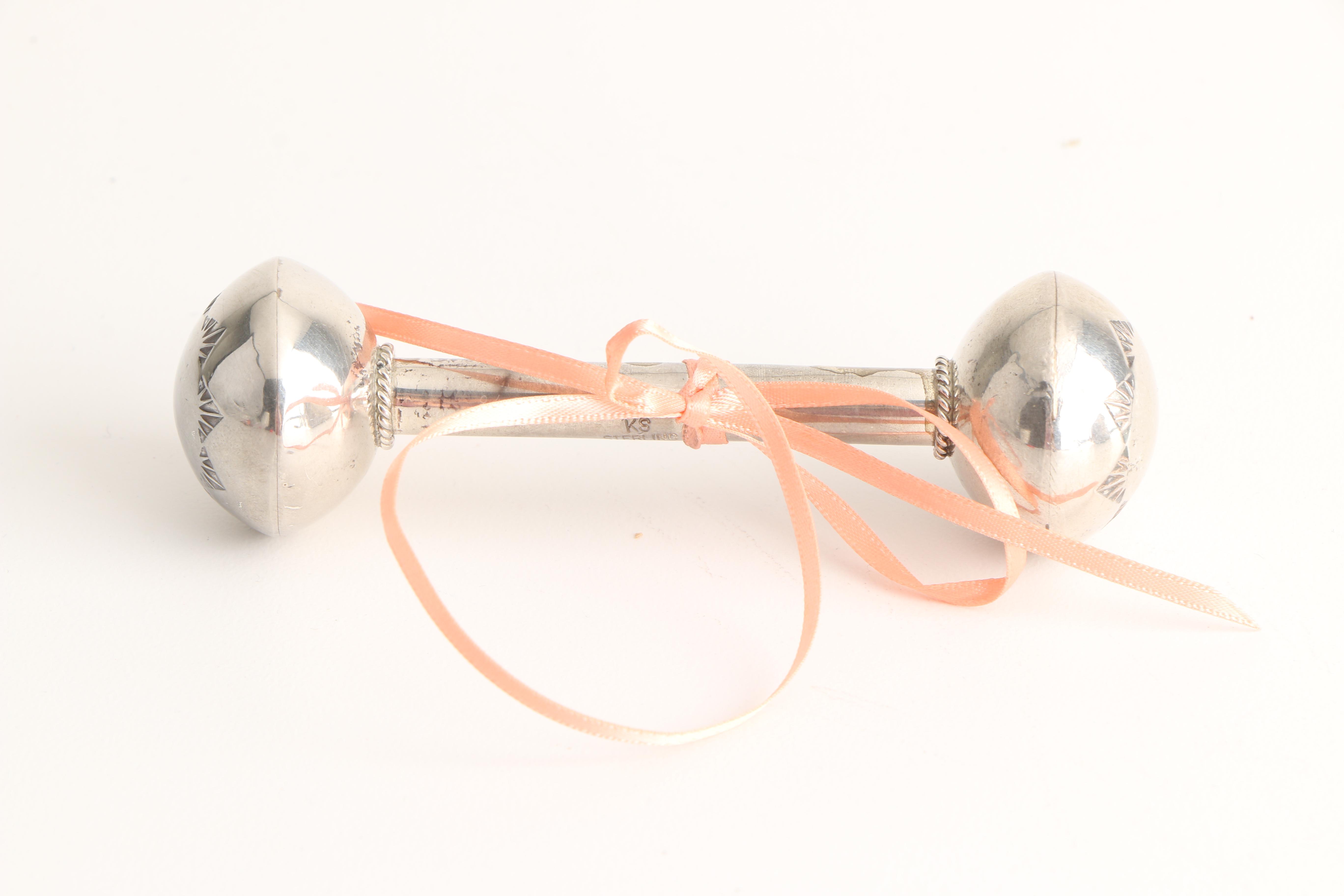 Towle Sterling Baby Mug and Sterling Rattle