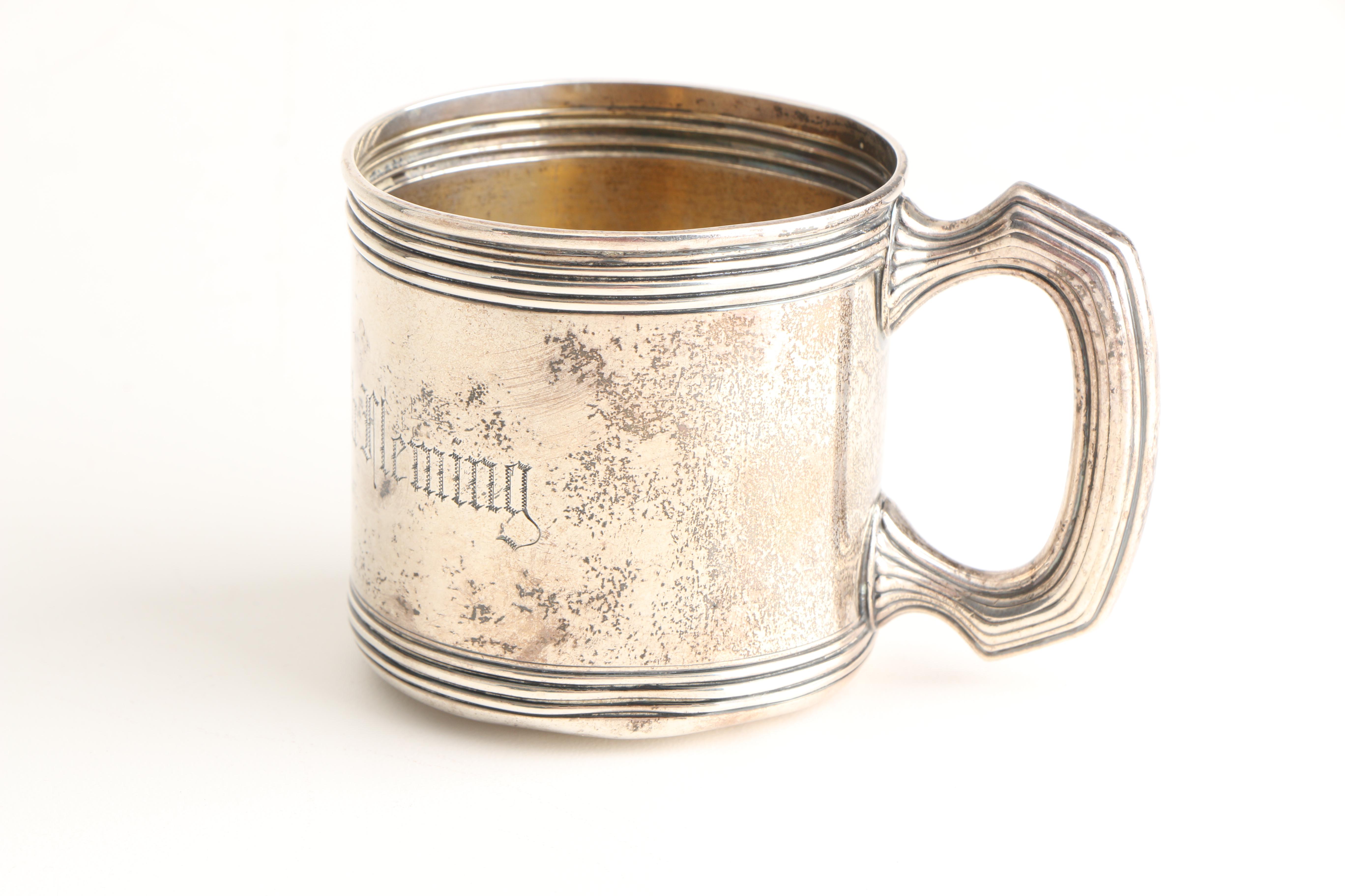 Towle Sterling Baby Mug and Sterling Rattle