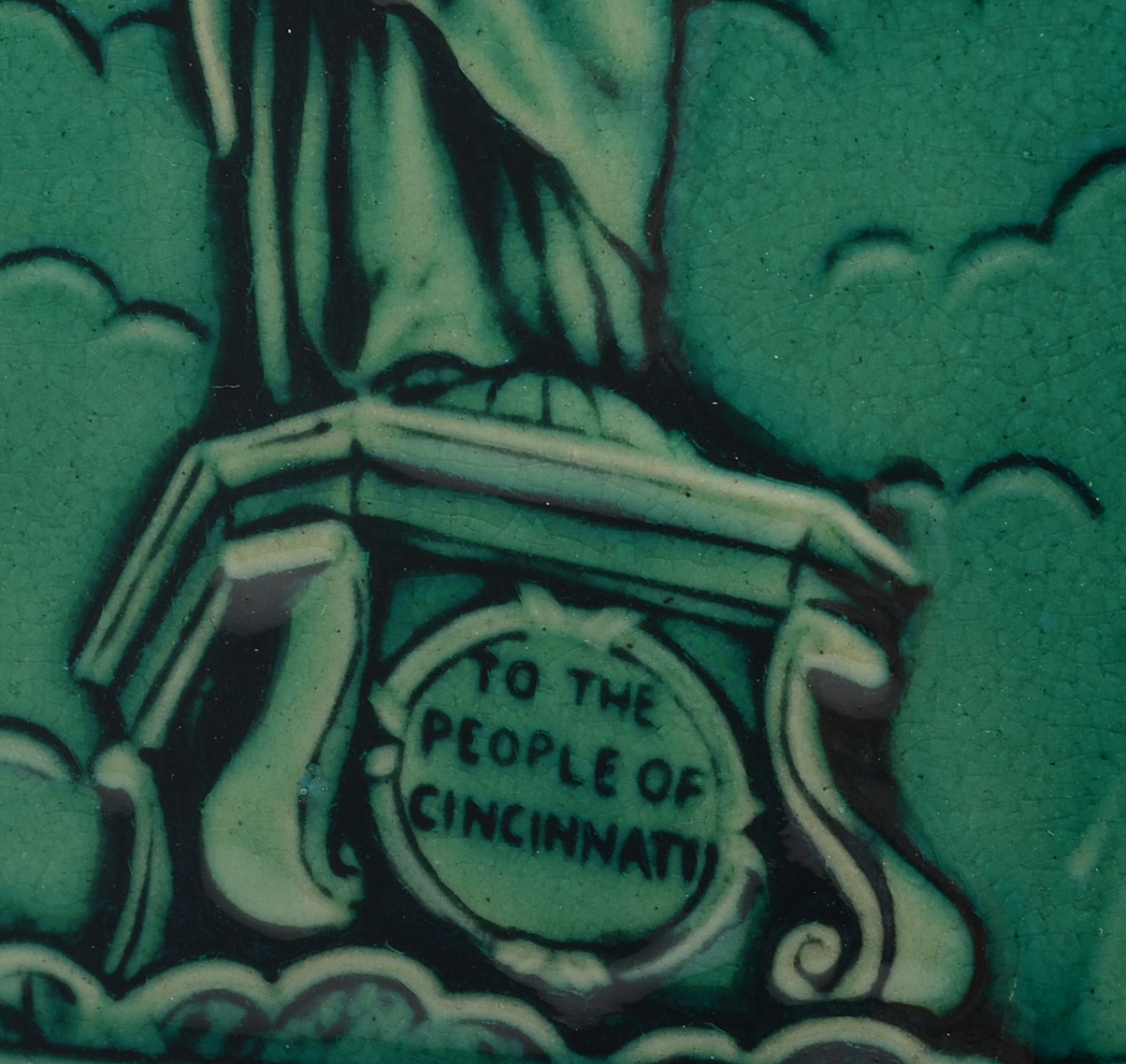 Rookwood Art Pottery Cincinnati Emerald Isle Fountain Square Tile