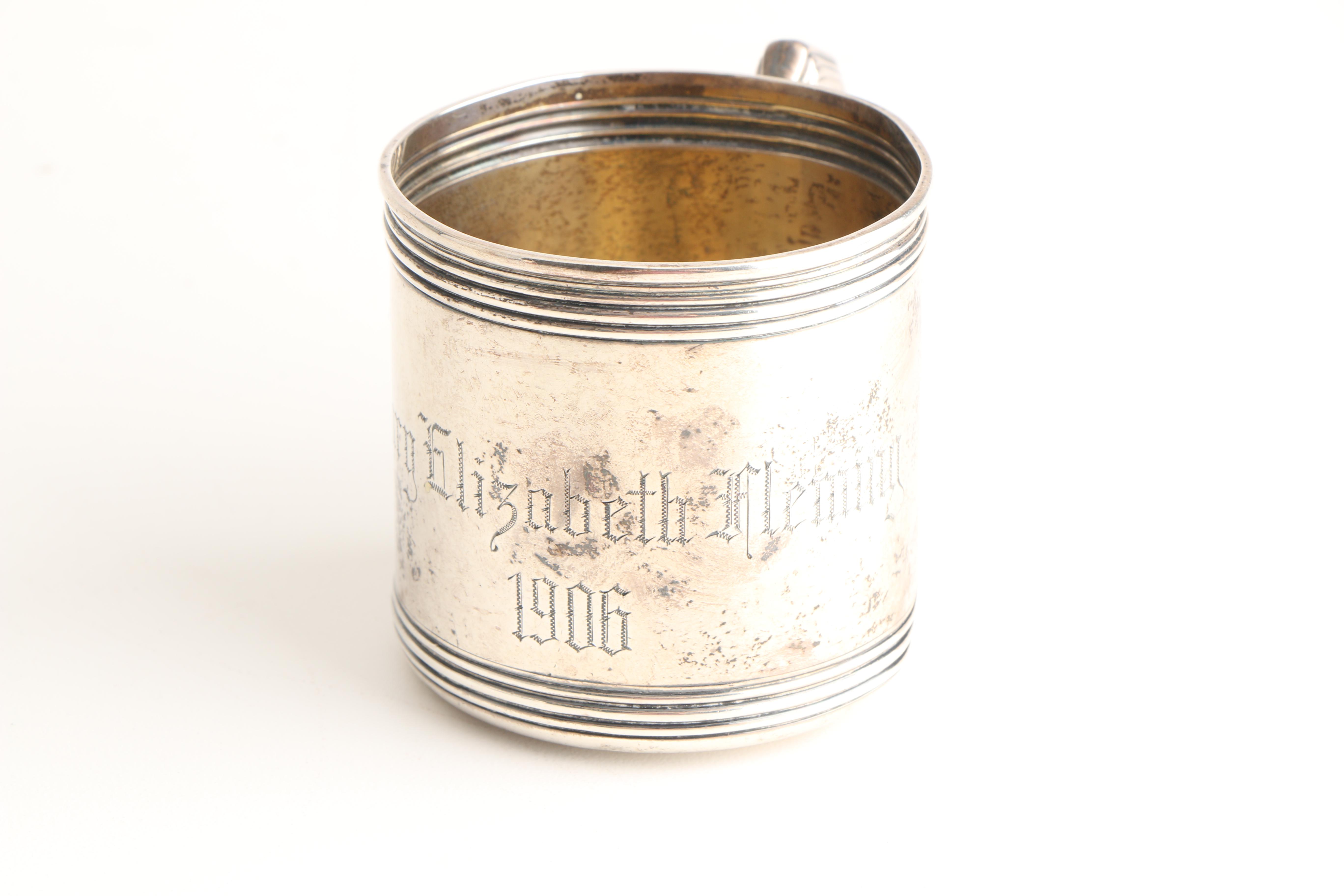 Towle Sterling Baby Mug and Sterling Rattle