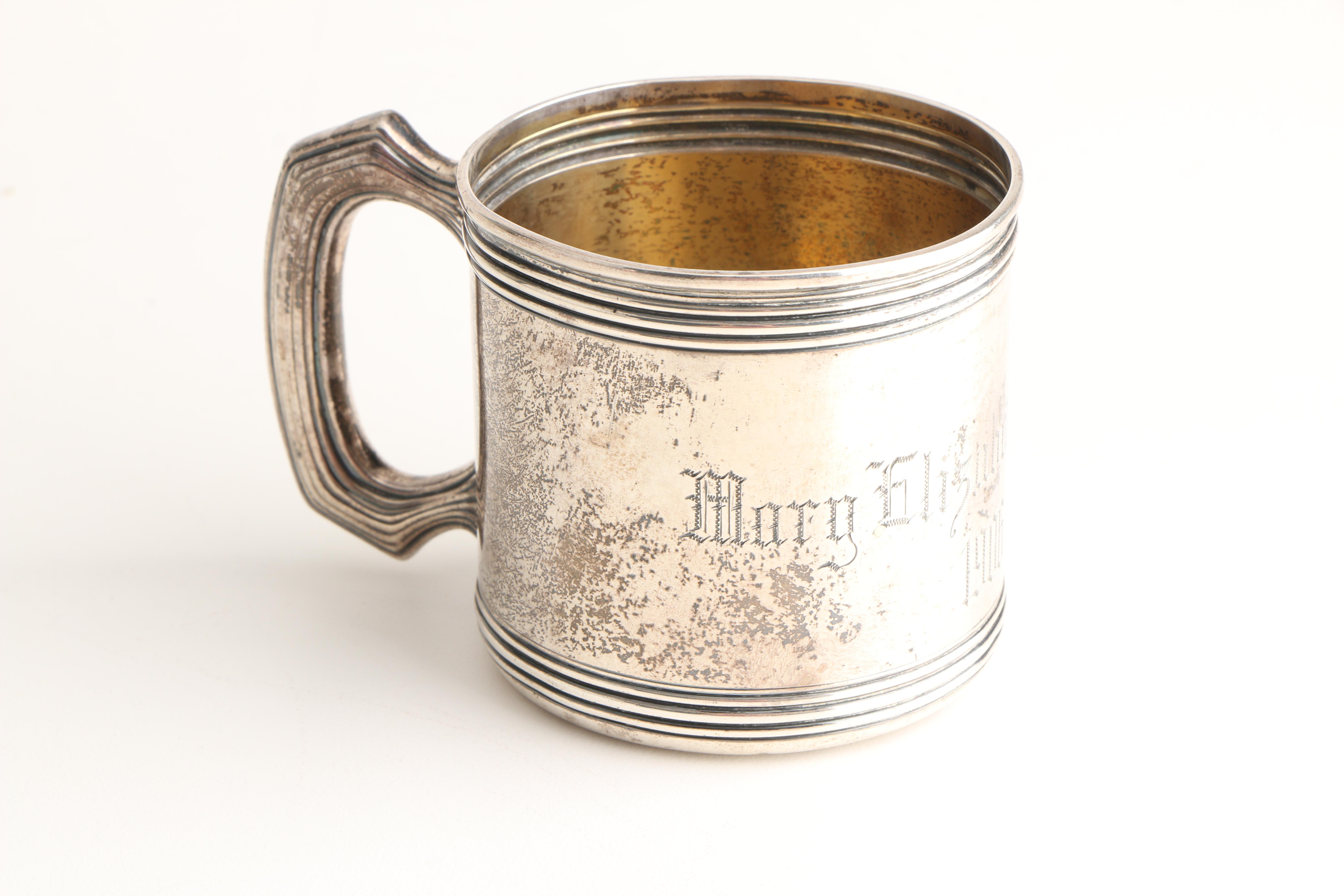 Towle Sterling Baby Mug and Sterling Rattle