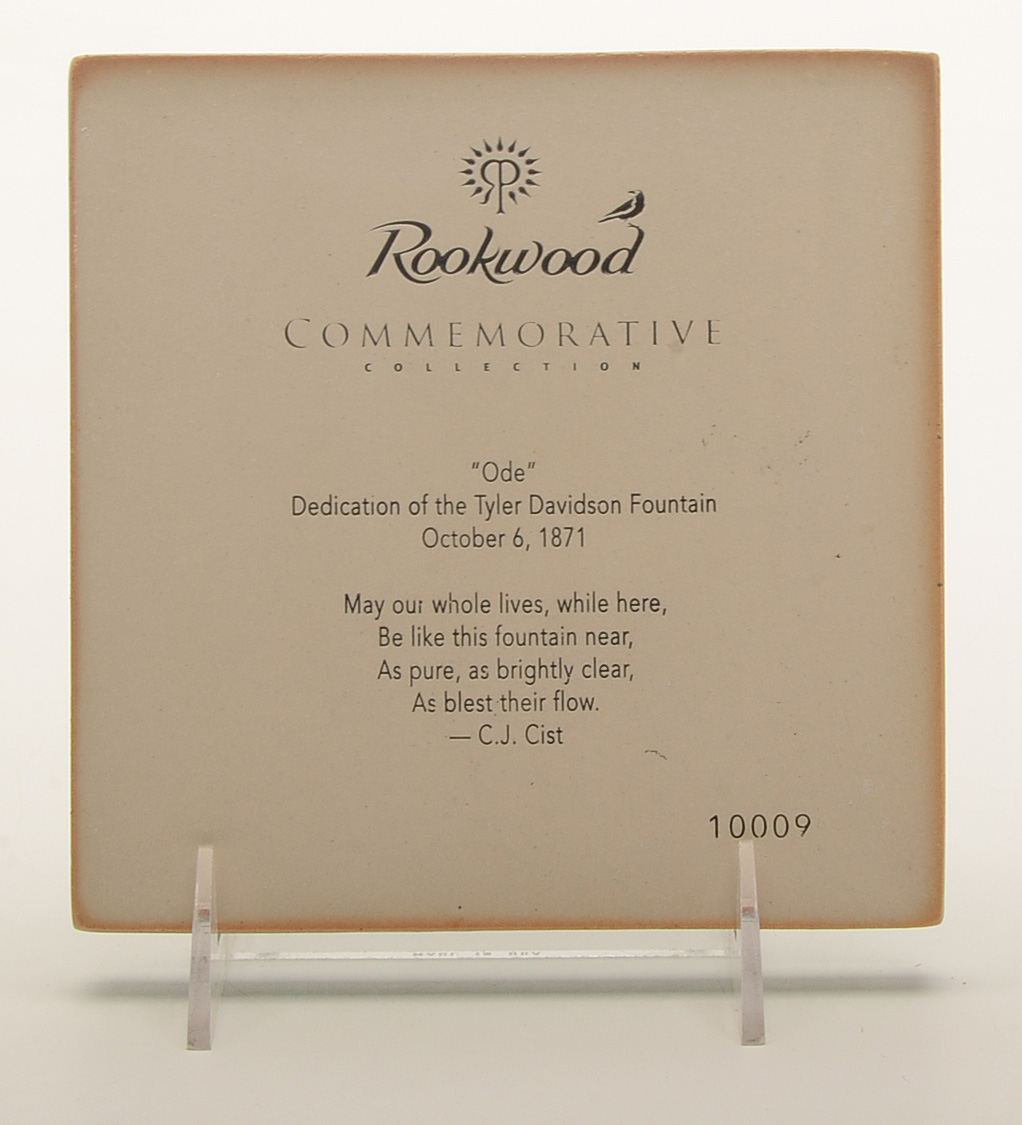 Rookwood Art Pottery Cincinnati Emerald Isle Fountain Square Tile