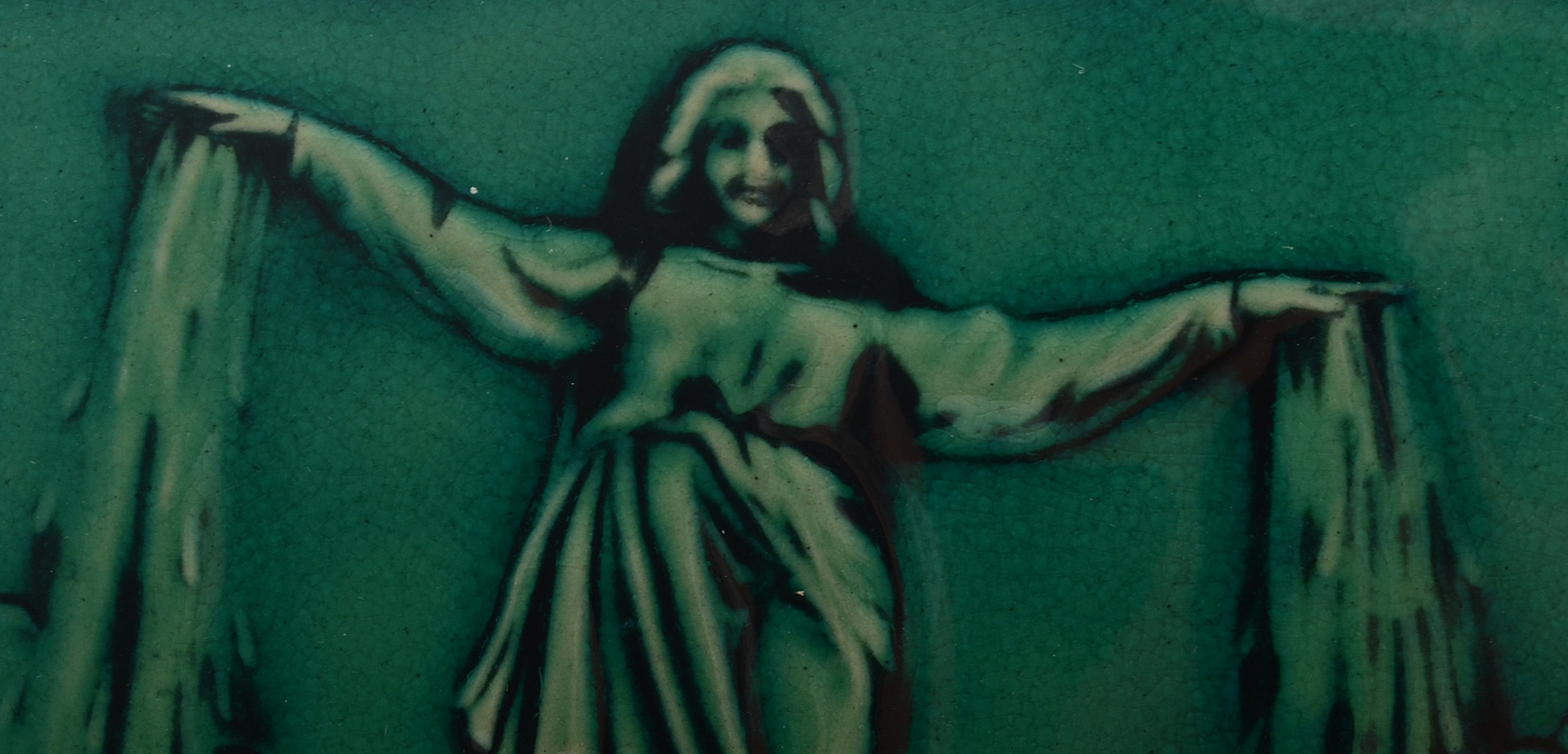 Rookwood Art Pottery Cincinnati Emerald Isle Fountain Square Tile