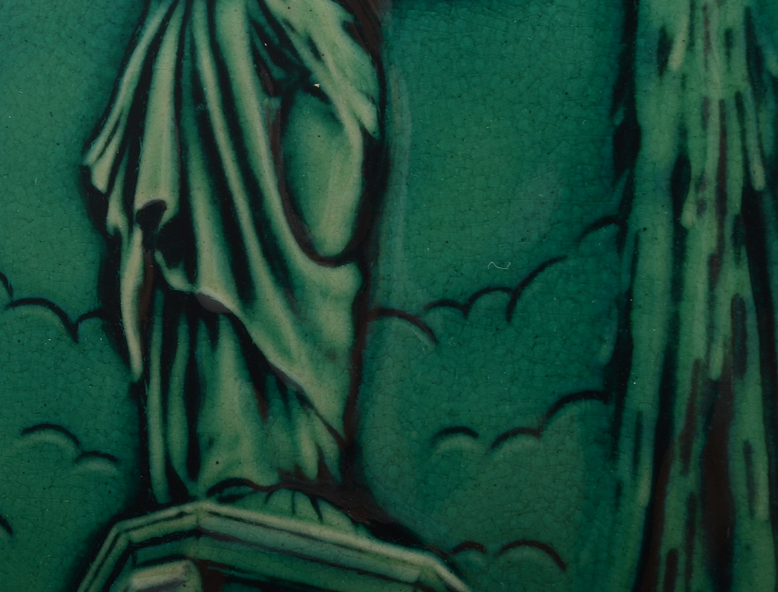 Rookwood Art Pottery Cincinnati Emerald Isle Fountain Square Tile