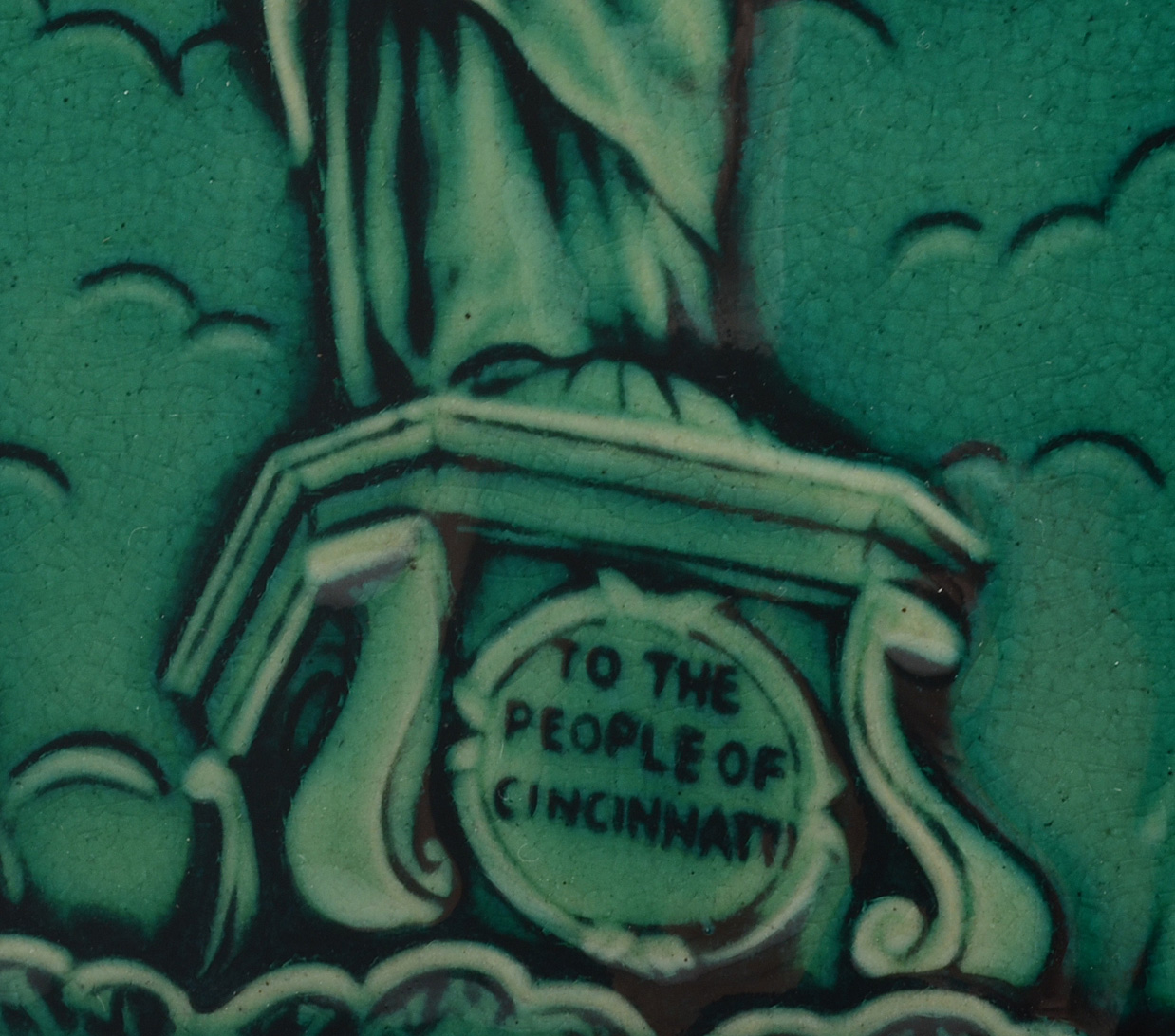 Rookwood Art Pottery Cincinnati Emerald Isle Fountain Square Tile