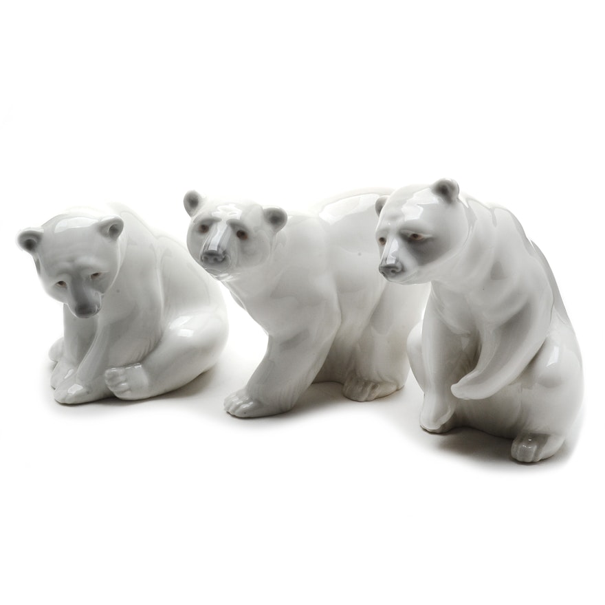 Lladro Polar Bear Figurines