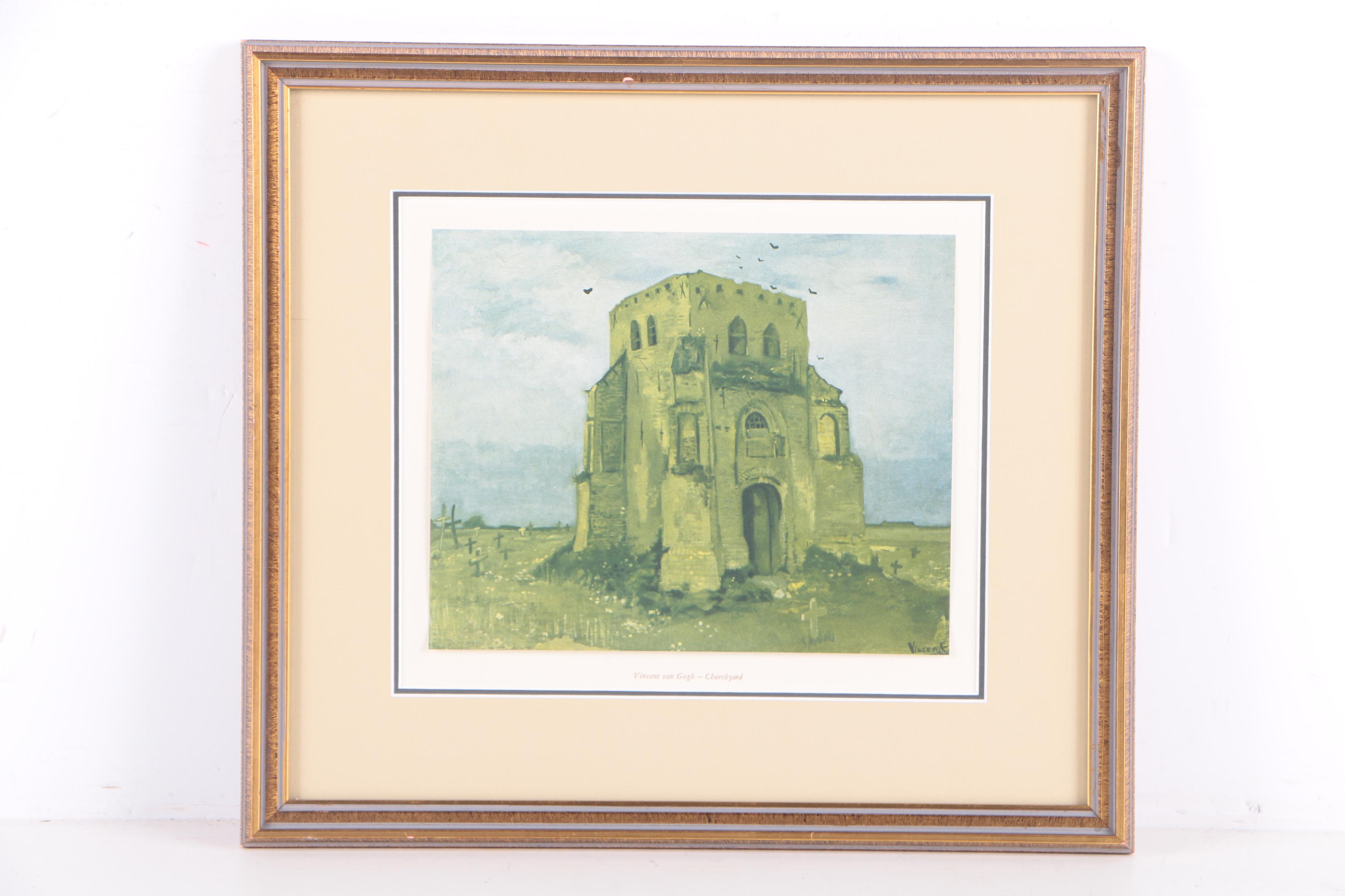 Offset Lithographs After Vincent van Gogh's "The Holy Bible" and "Churchyard"