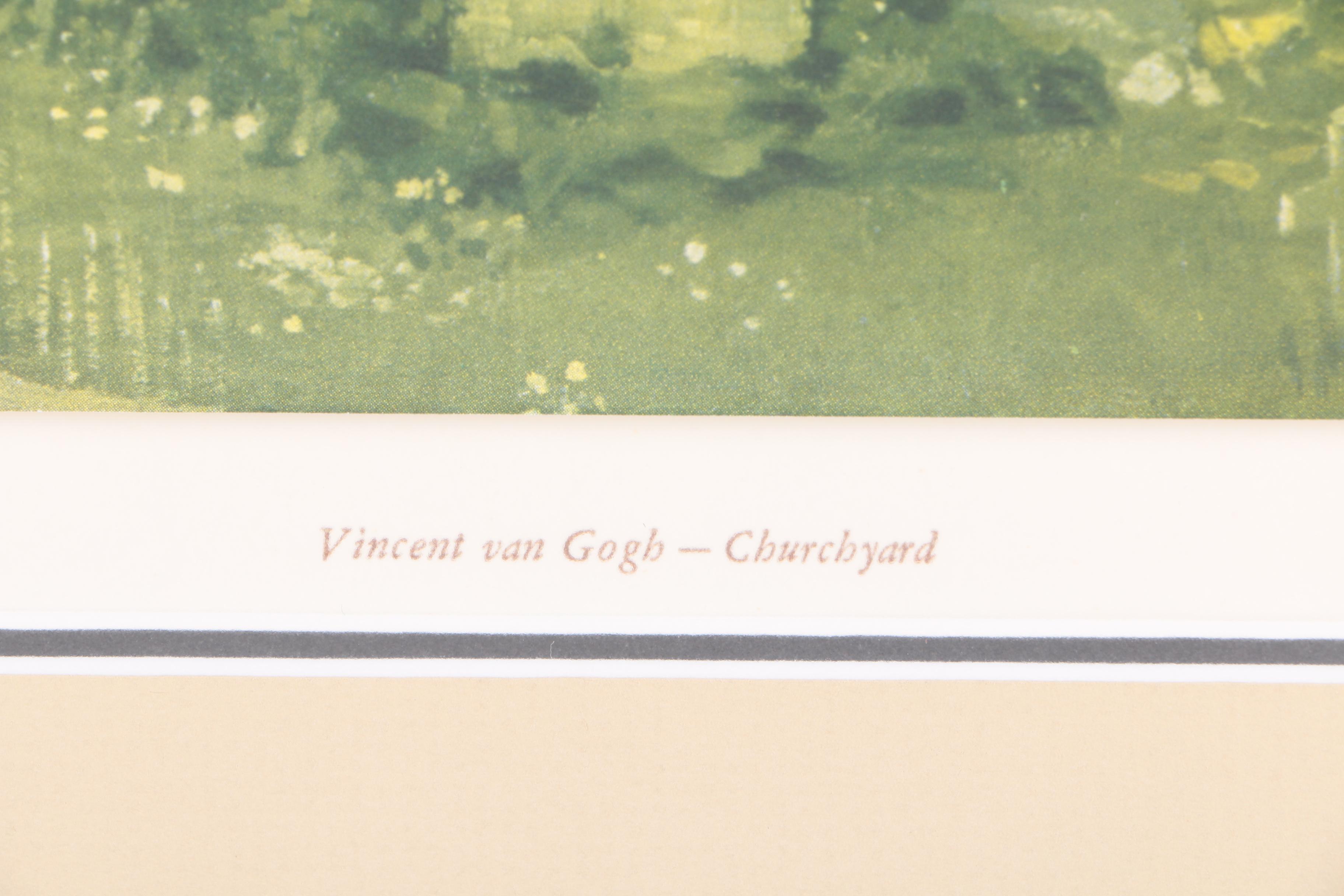 Offset Lithographs After Vincent van Gogh's "The Holy Bible" and "Churchyard"