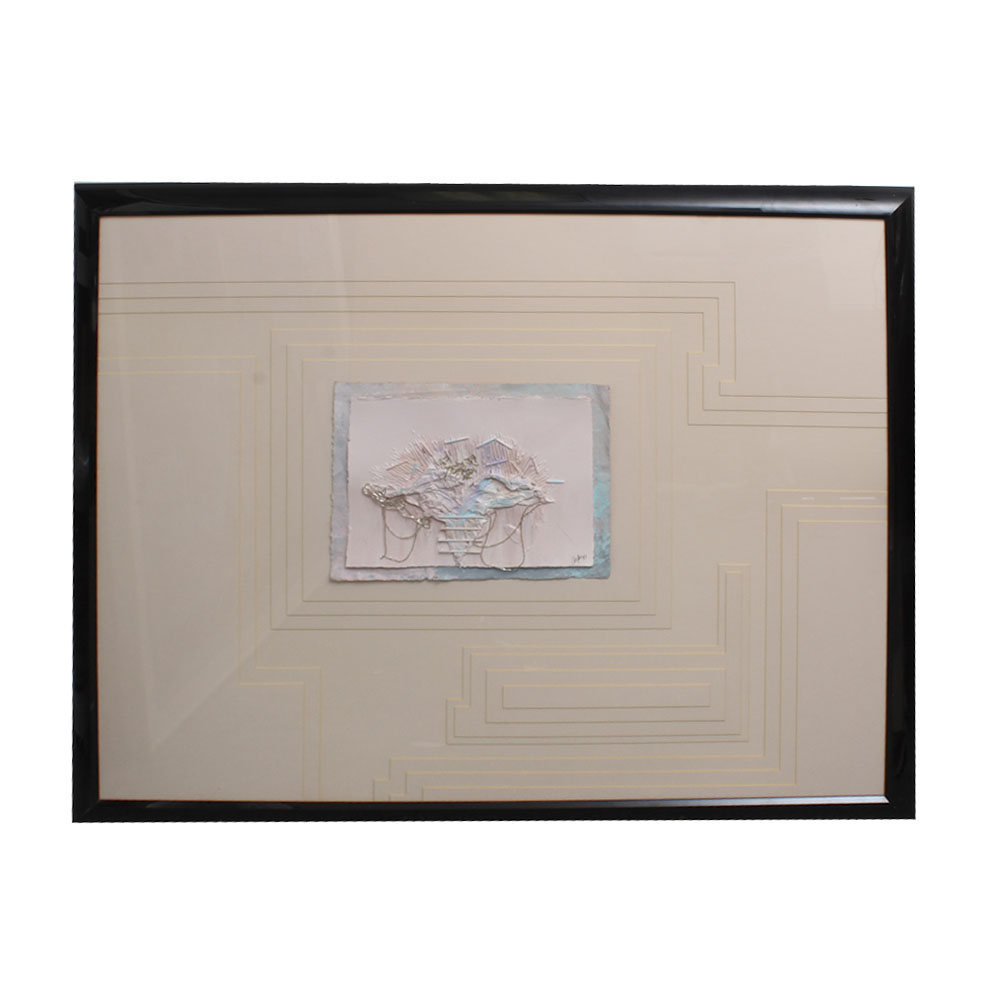 Abstract Mixed Media Artwork on Paper