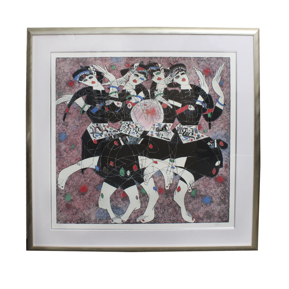 Jiang Tie-Feng Serigraph "Moonlight Dance"