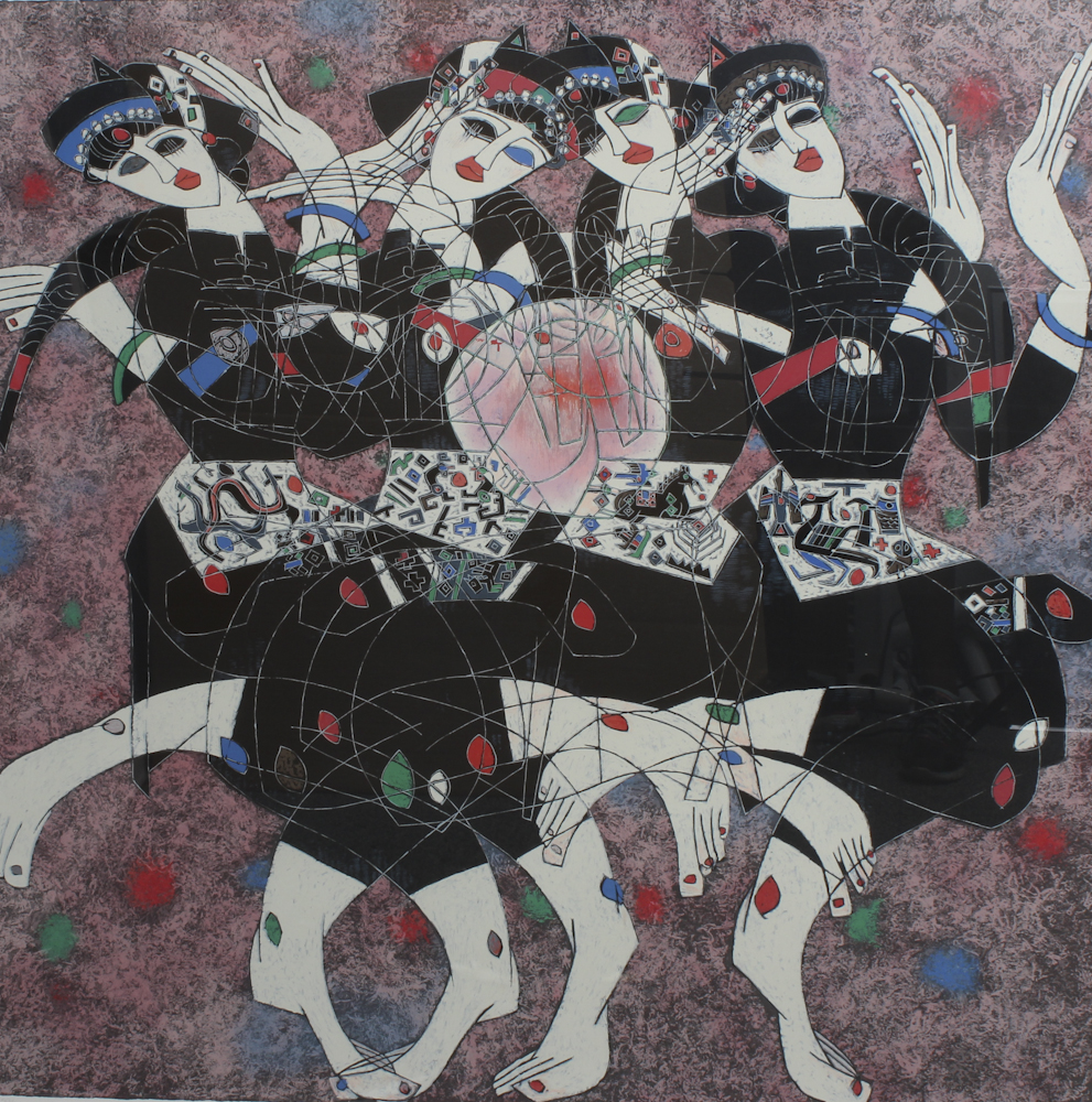 Jiang Tie-Feng Serigraph "Moonlight Dance"