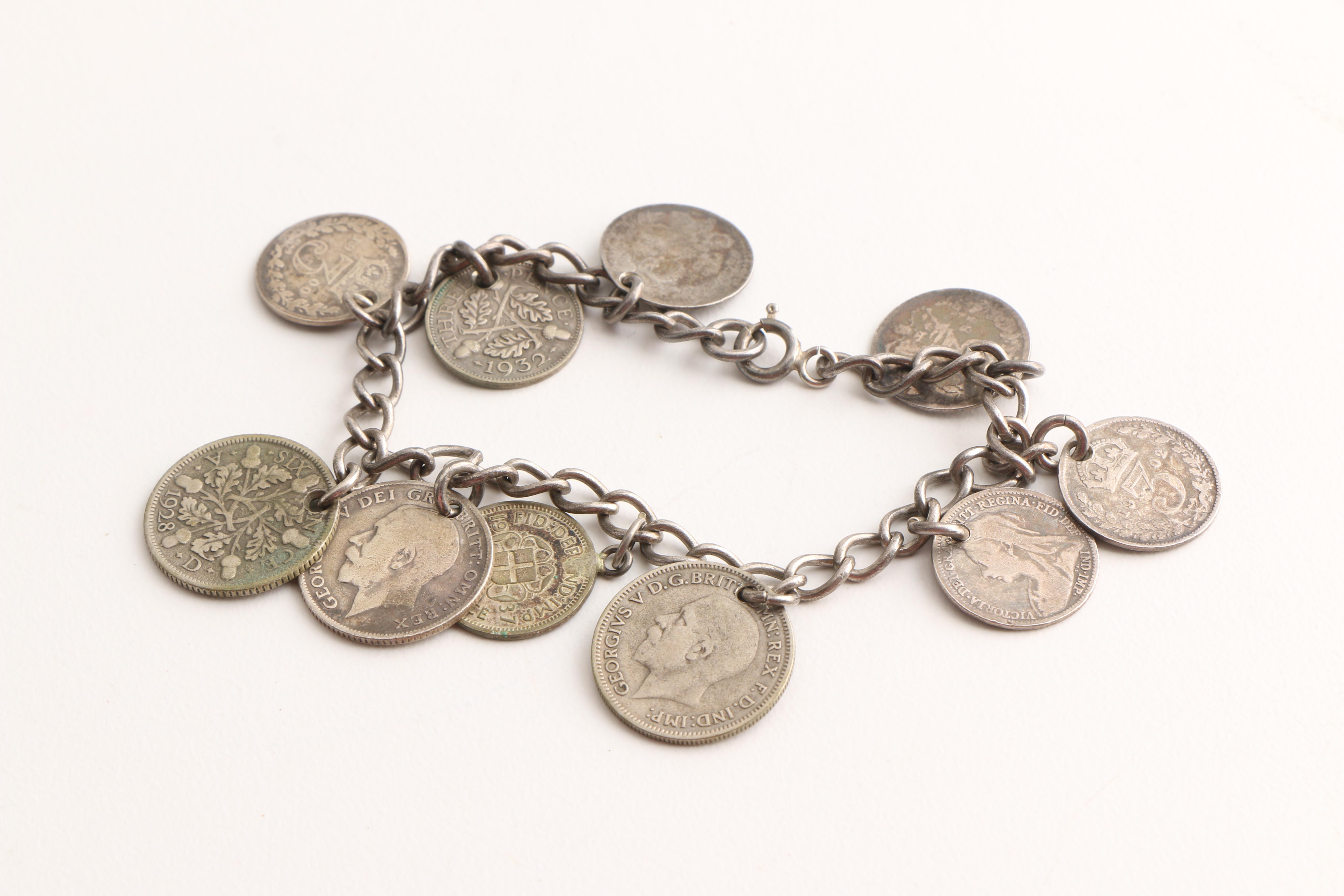 Sterling Silver Reproduction and Genuine Coin Jewelry