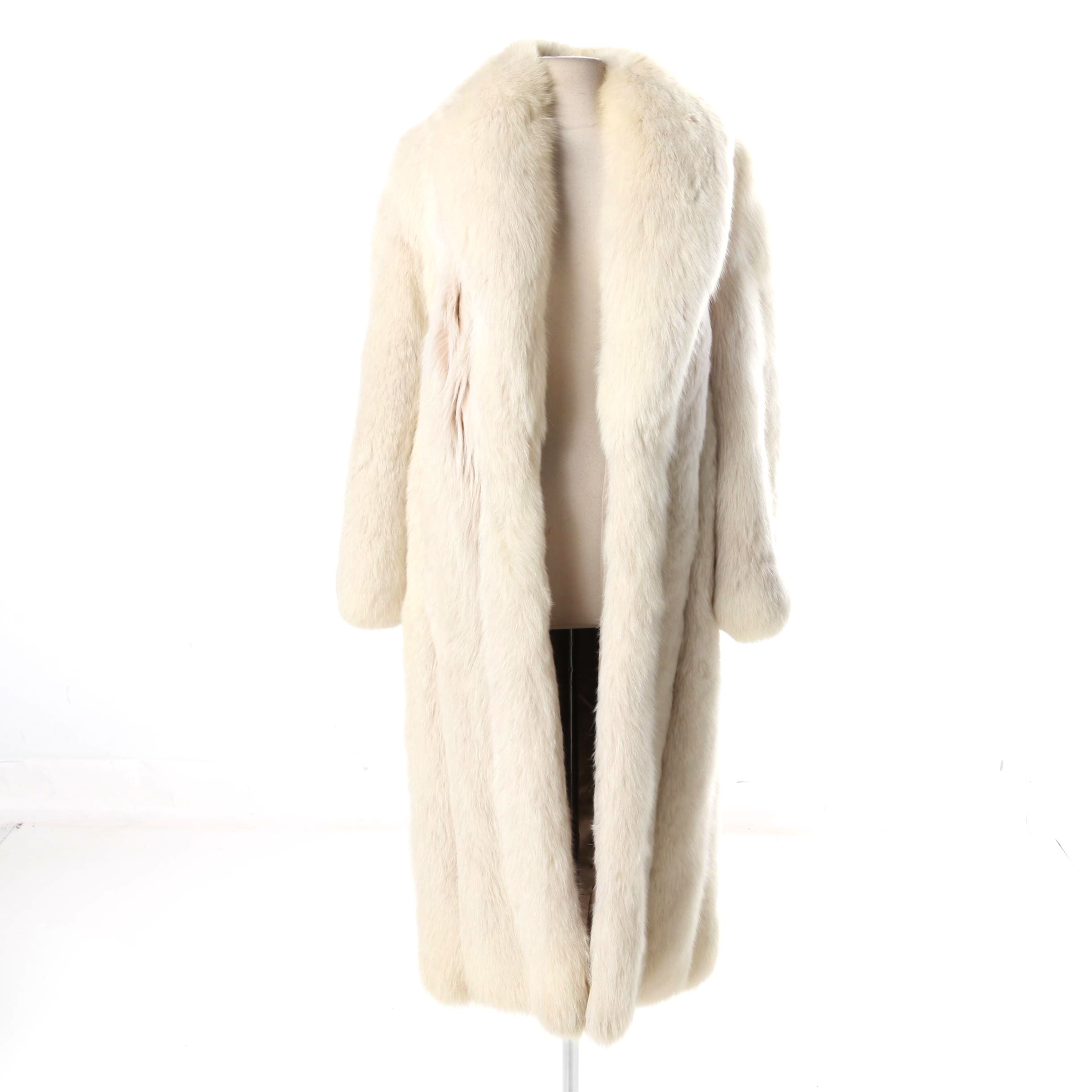 Bill Blass Furs Women's White Fox Coat