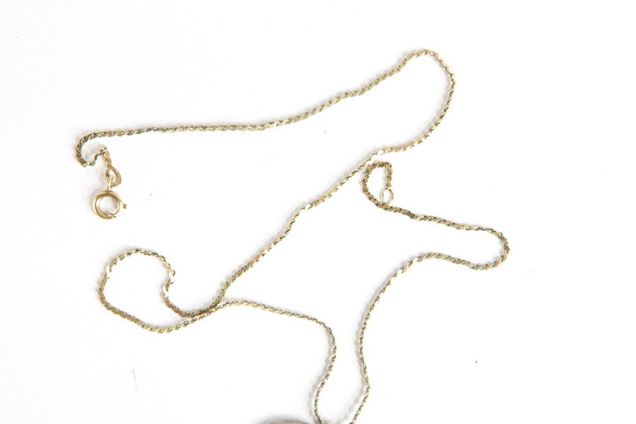 Sterling Virgin Mary Pendant with Necklace