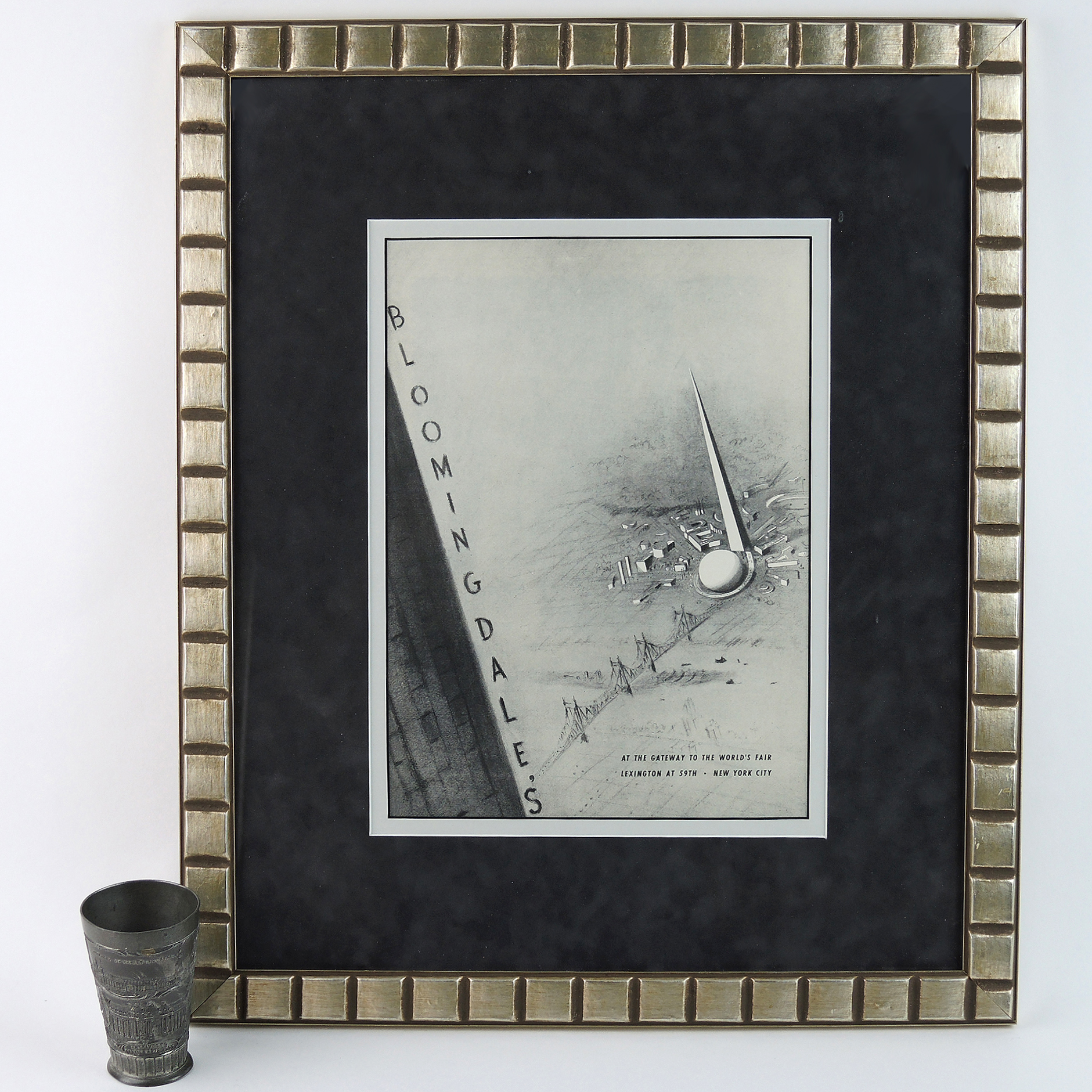 Bloomingdale's NYC World's Fair Print and Louisiana Purchase Exposition Cup