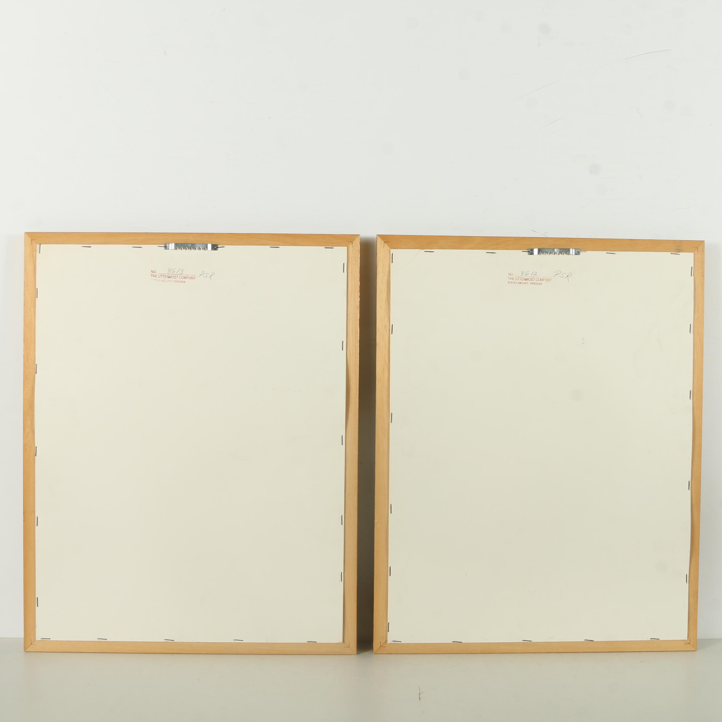 Limited Edition Hand Colored Etchings with Embossment "Phlox" and "Poppy"