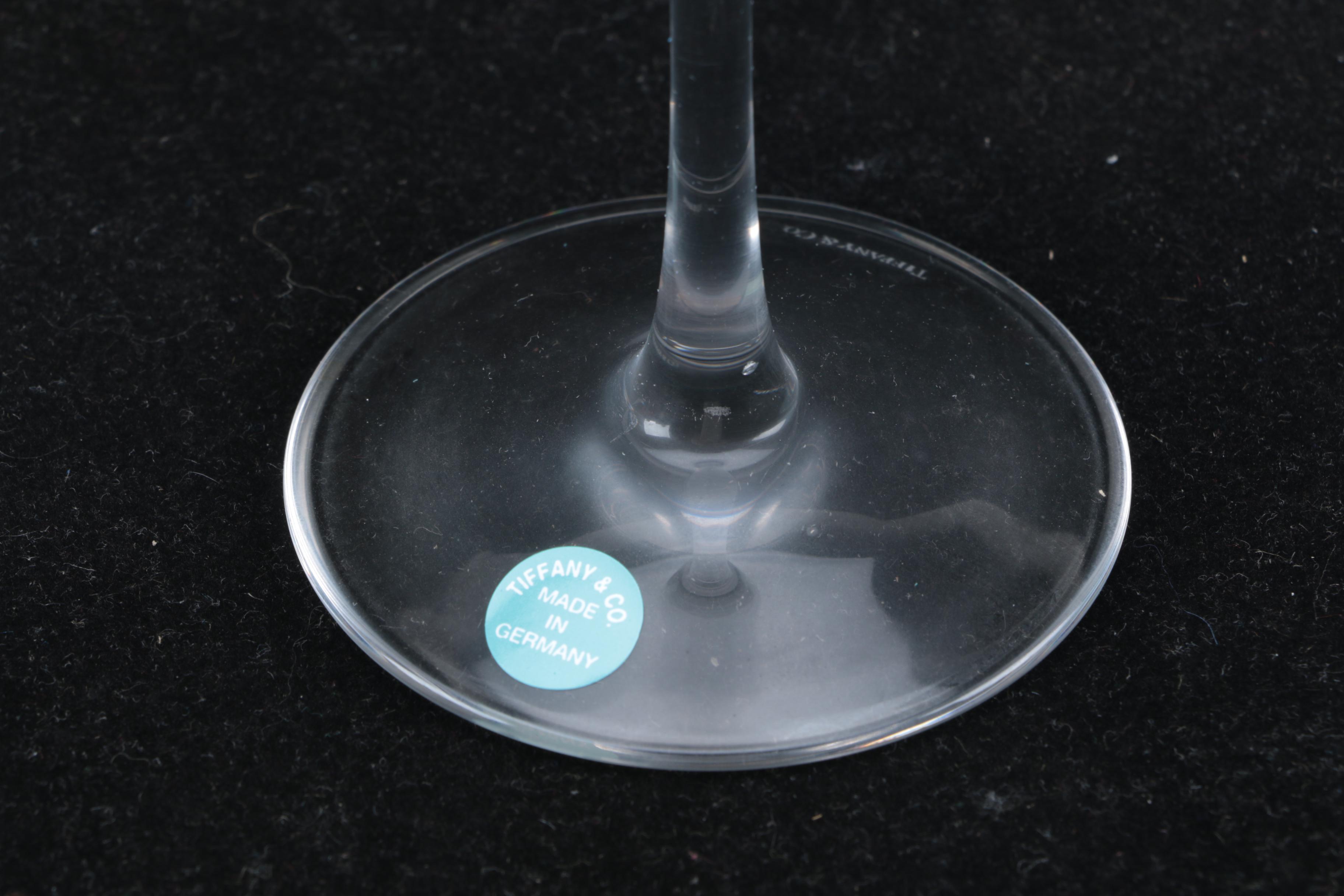 "Classic" Tiffany & Co. Crystal Champagne Flutes